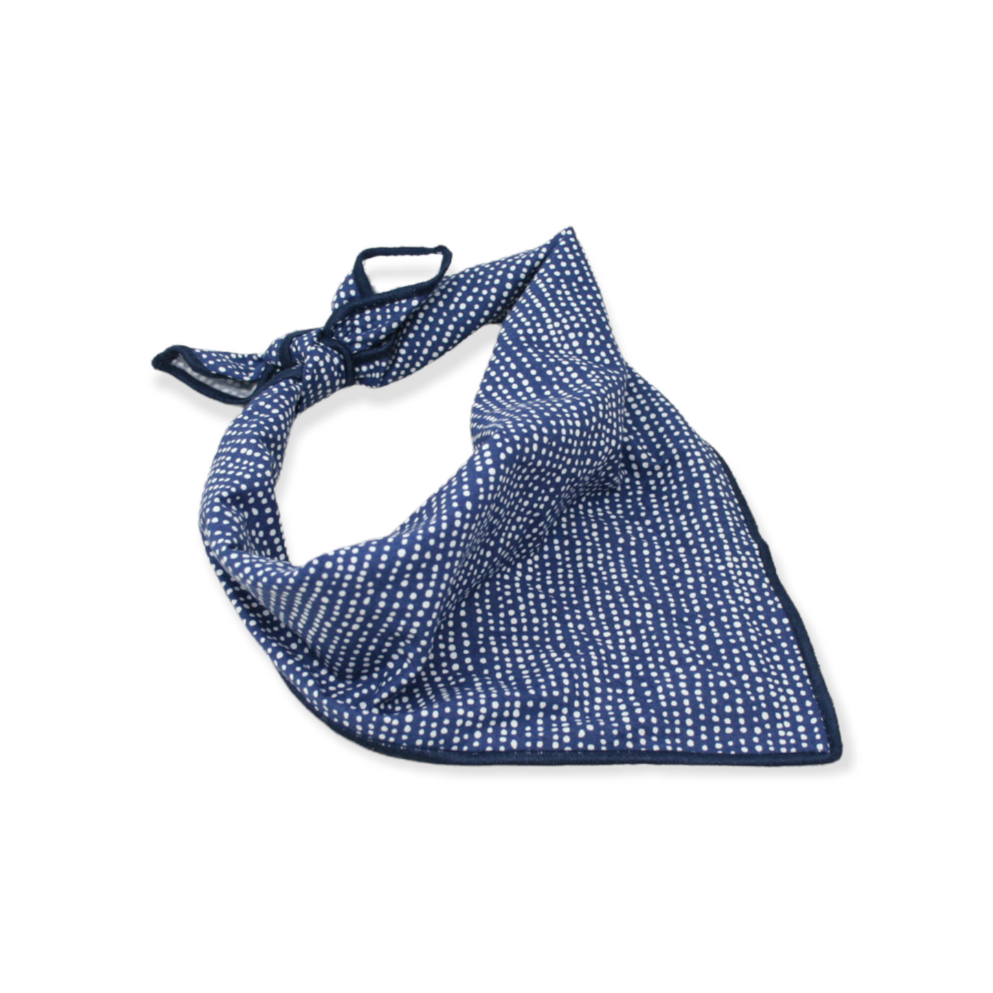 Navy Blue Ditsy Dots Dog Bandana