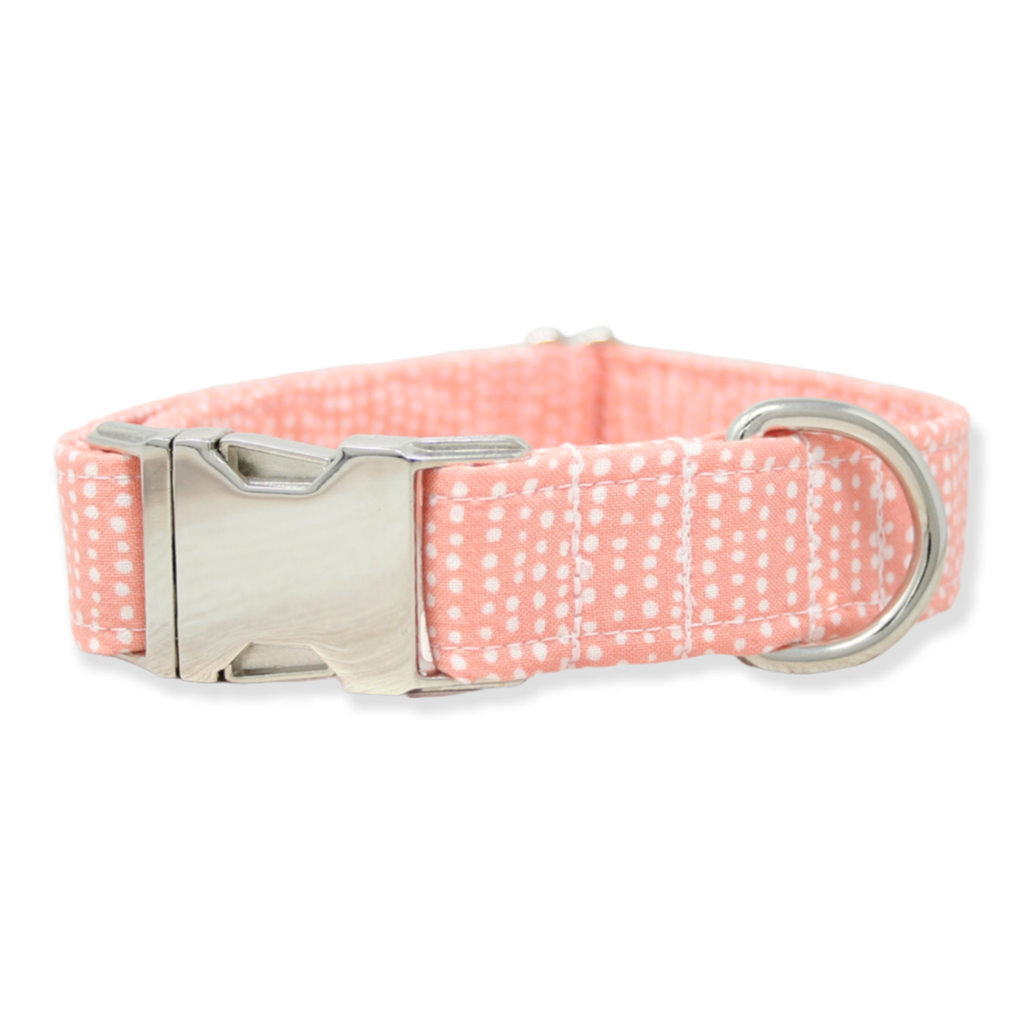 Peach Dog Collar Ditsy Dots