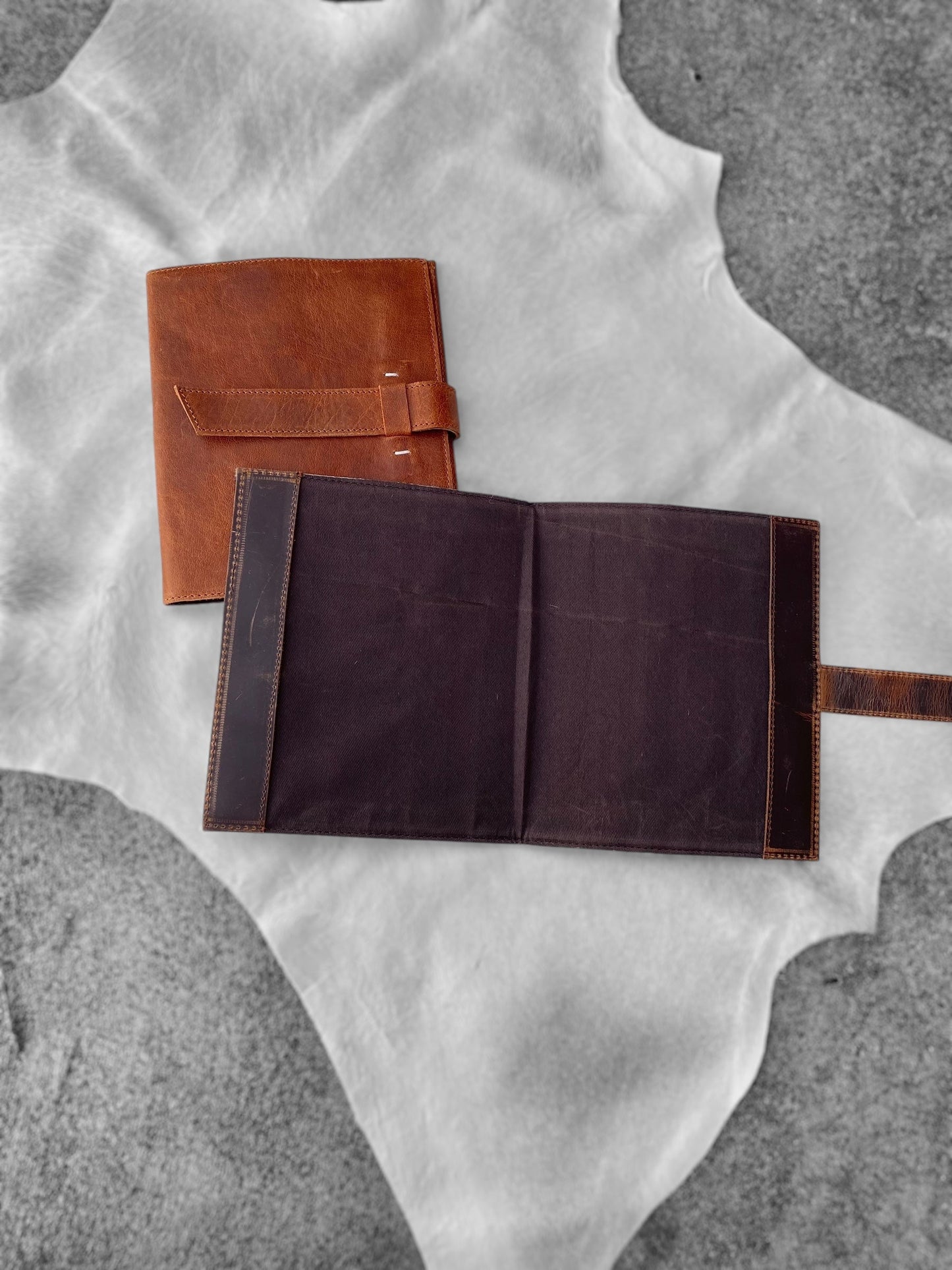 Grain Leather Book Cover