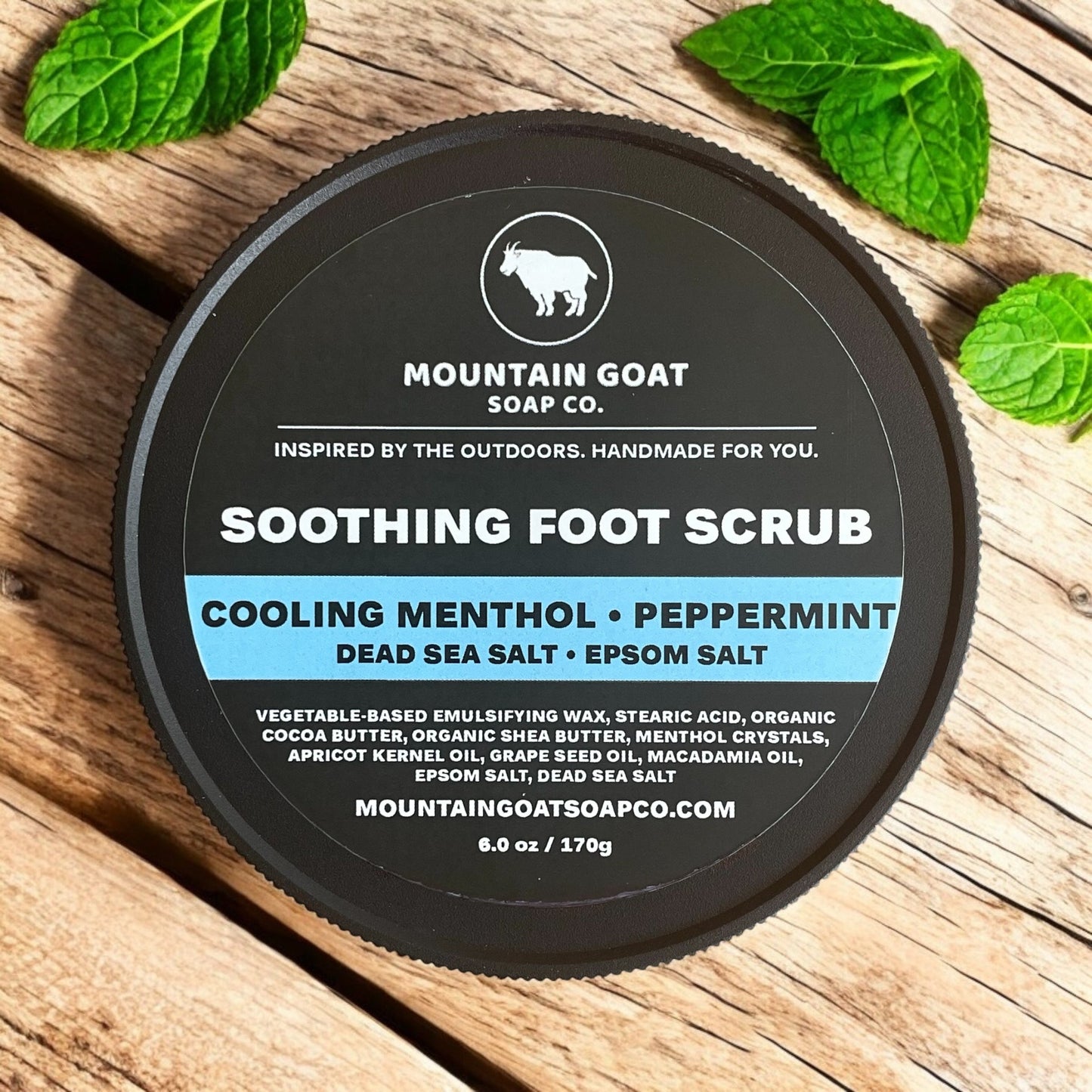 Soothing Peppermint Dead Sea Salt Foot Scrub
