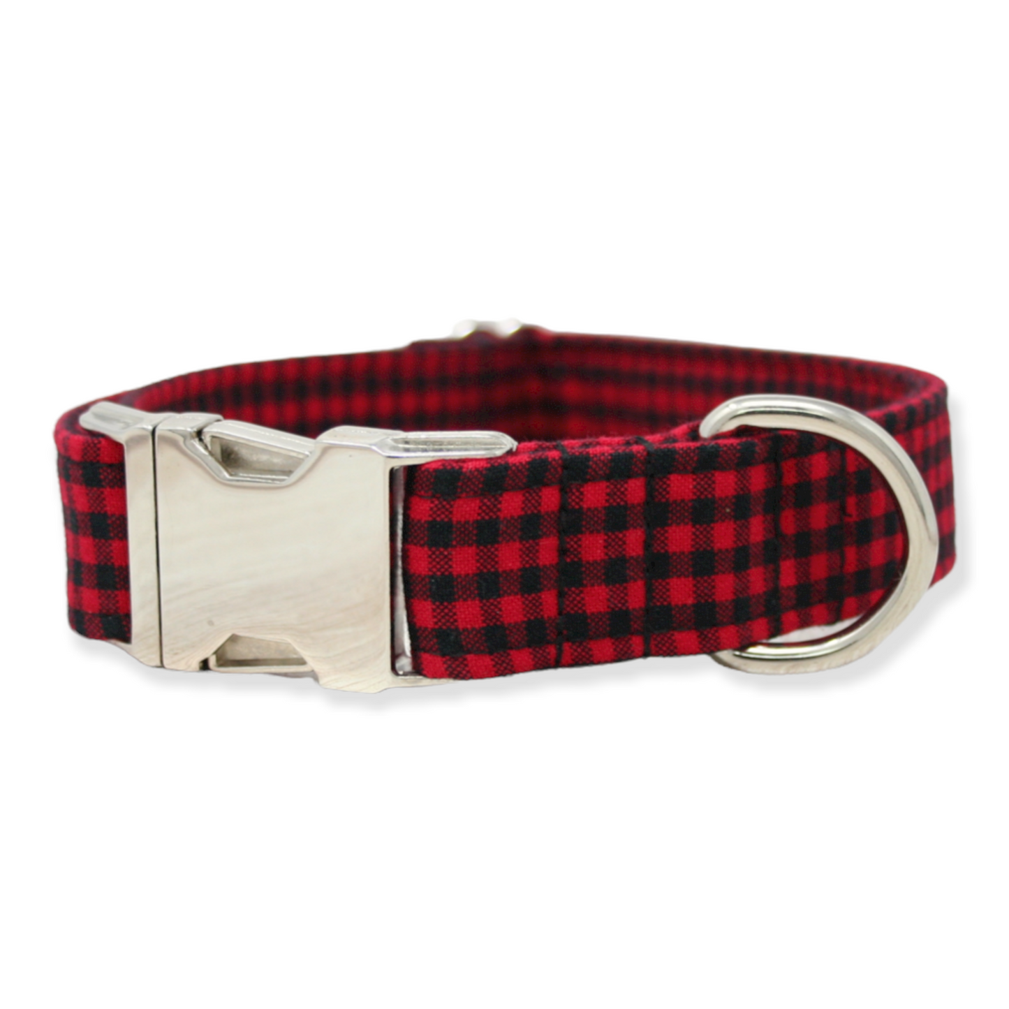 Buffalo Plaid Dog Collar Black & Red