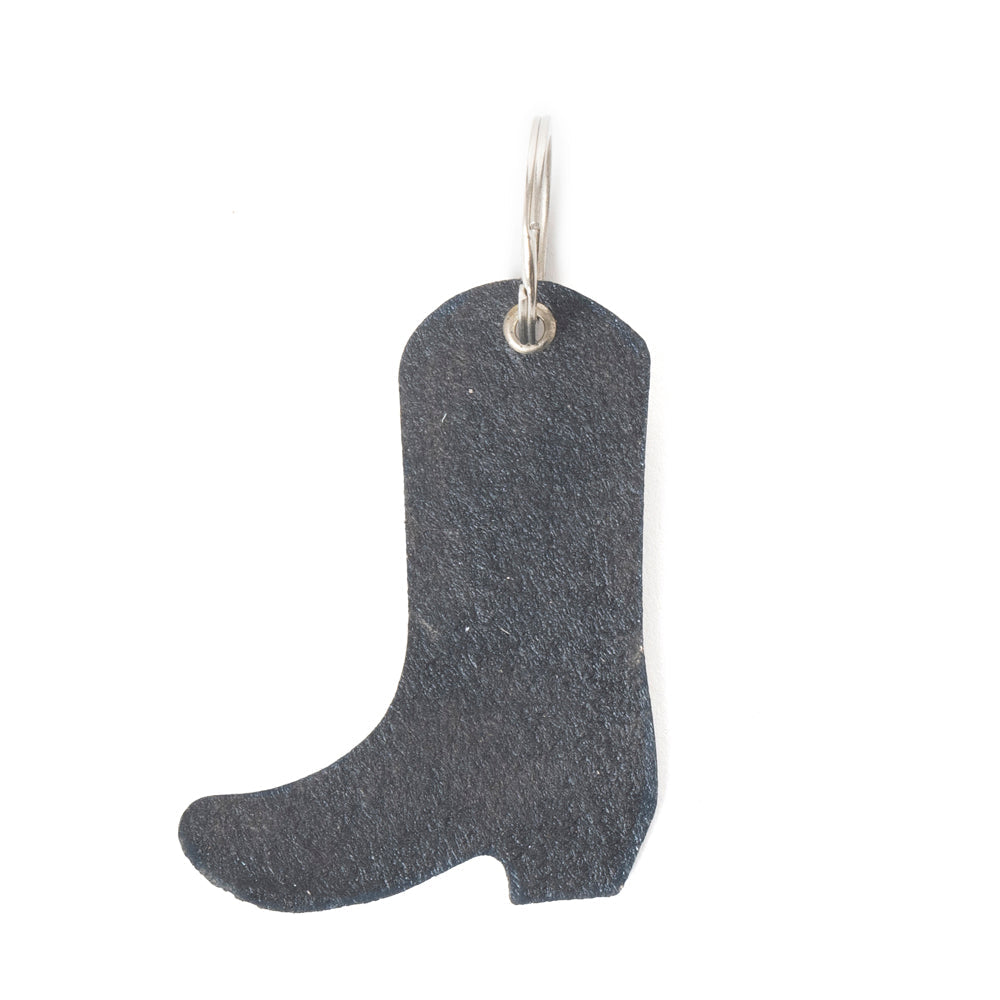 Moss & Mesa Leather Key Fob in Saddle Green