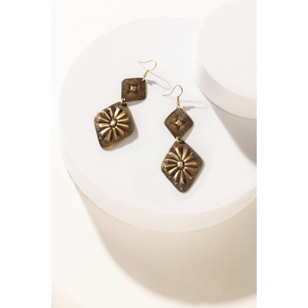 Prairie Concho Star Earrings
