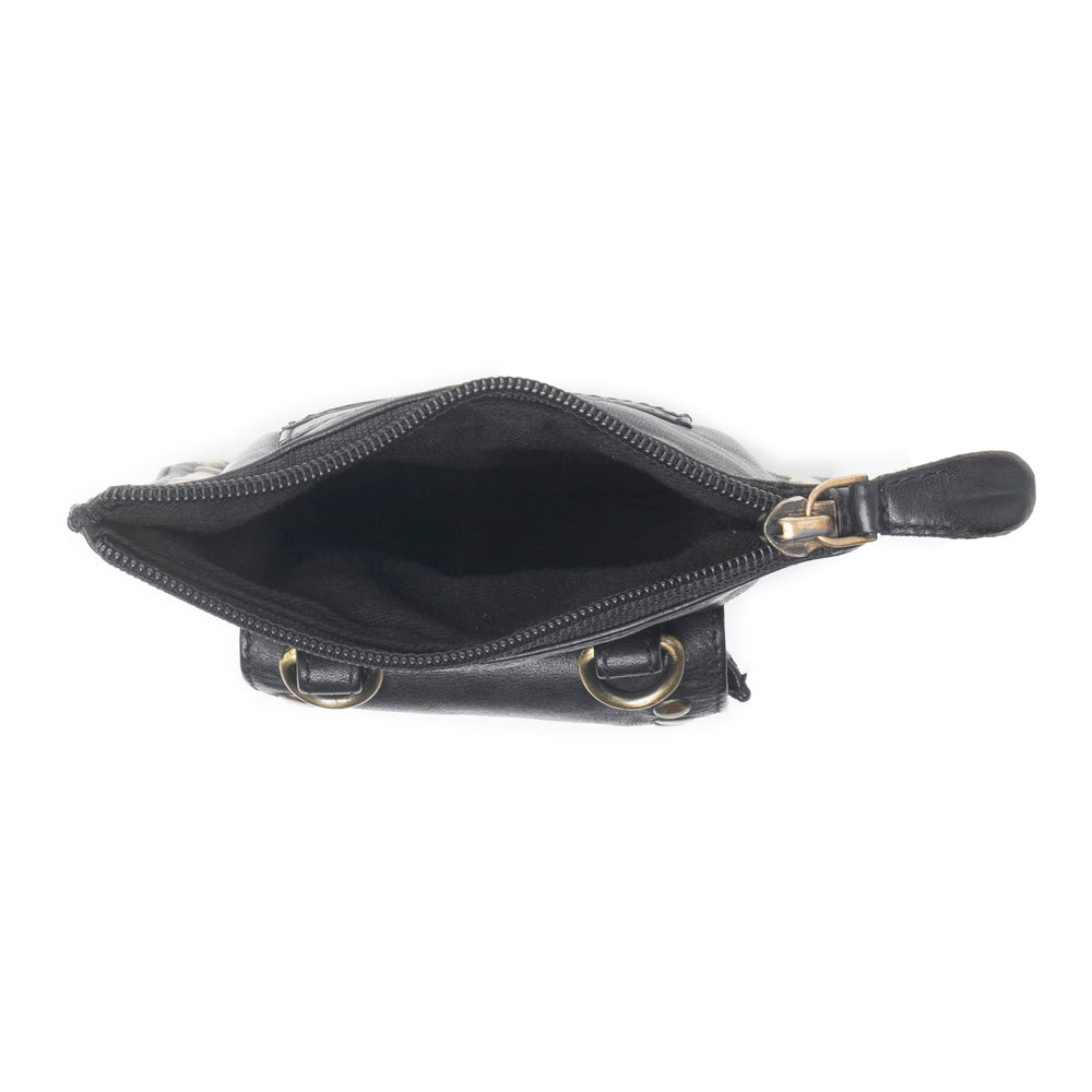 Western Wanderer Leather Bag in Black