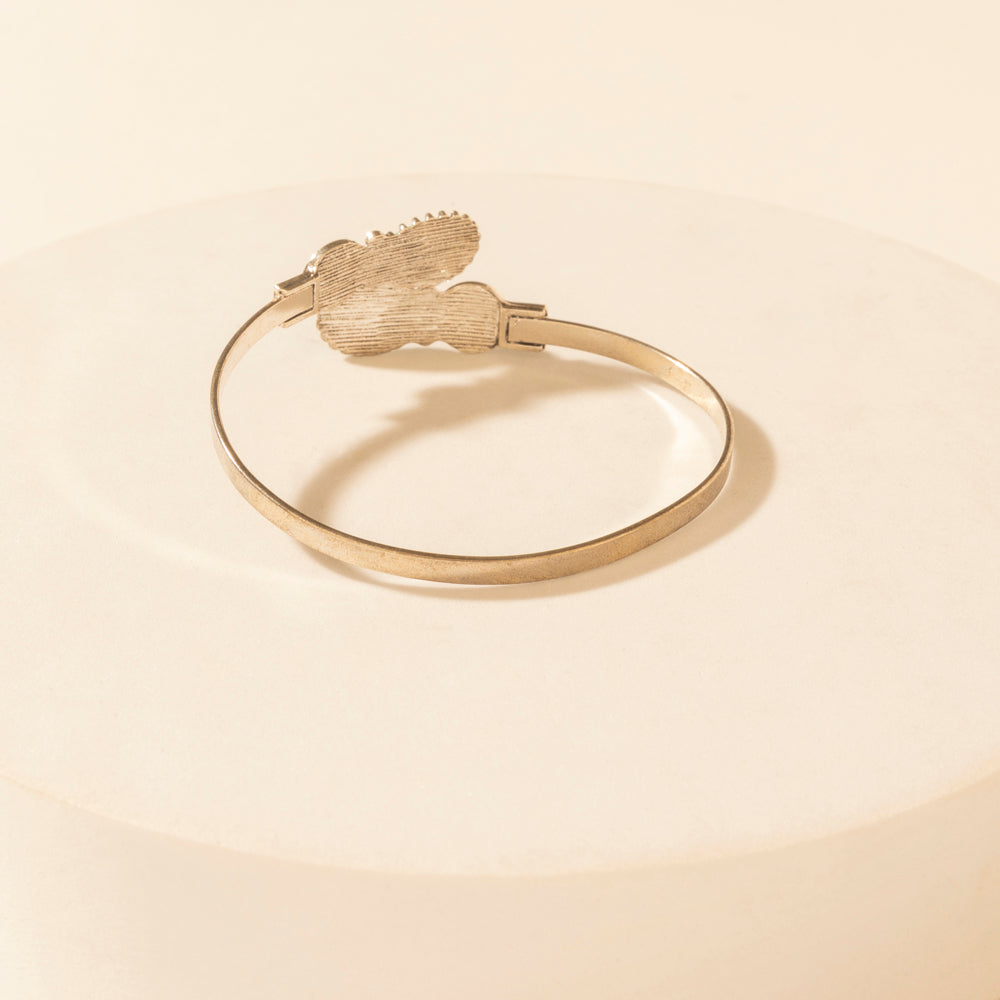 Myra Grande Curl Cuff in Rain Silver