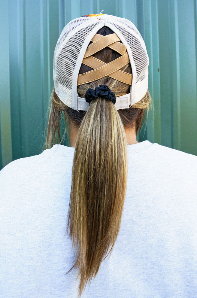 Sunflower Meadow Mesh Ponytail cap