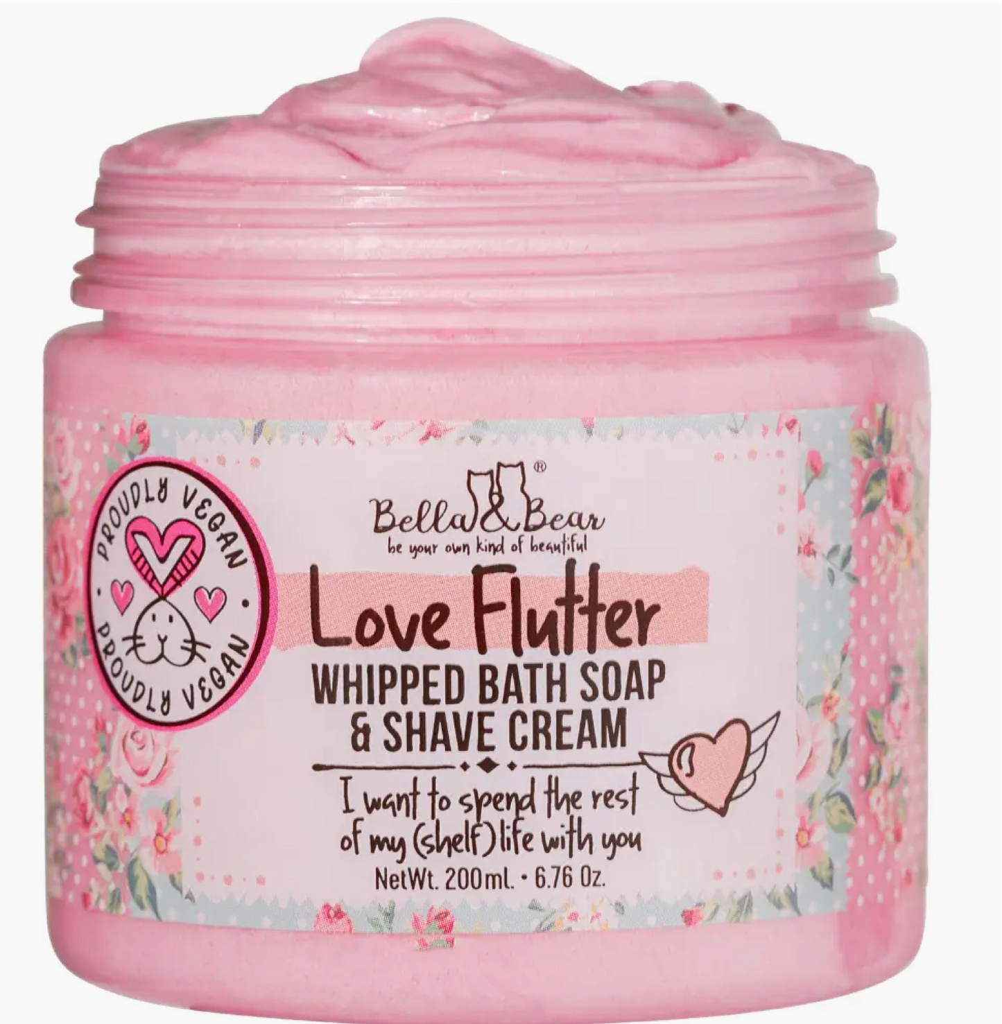 Love Flutter Whipped Soap & Shave Cream Moisturizer