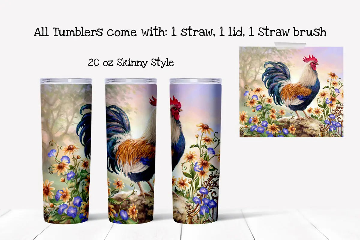 Sunflower Rooster 20 oz Tumbler
