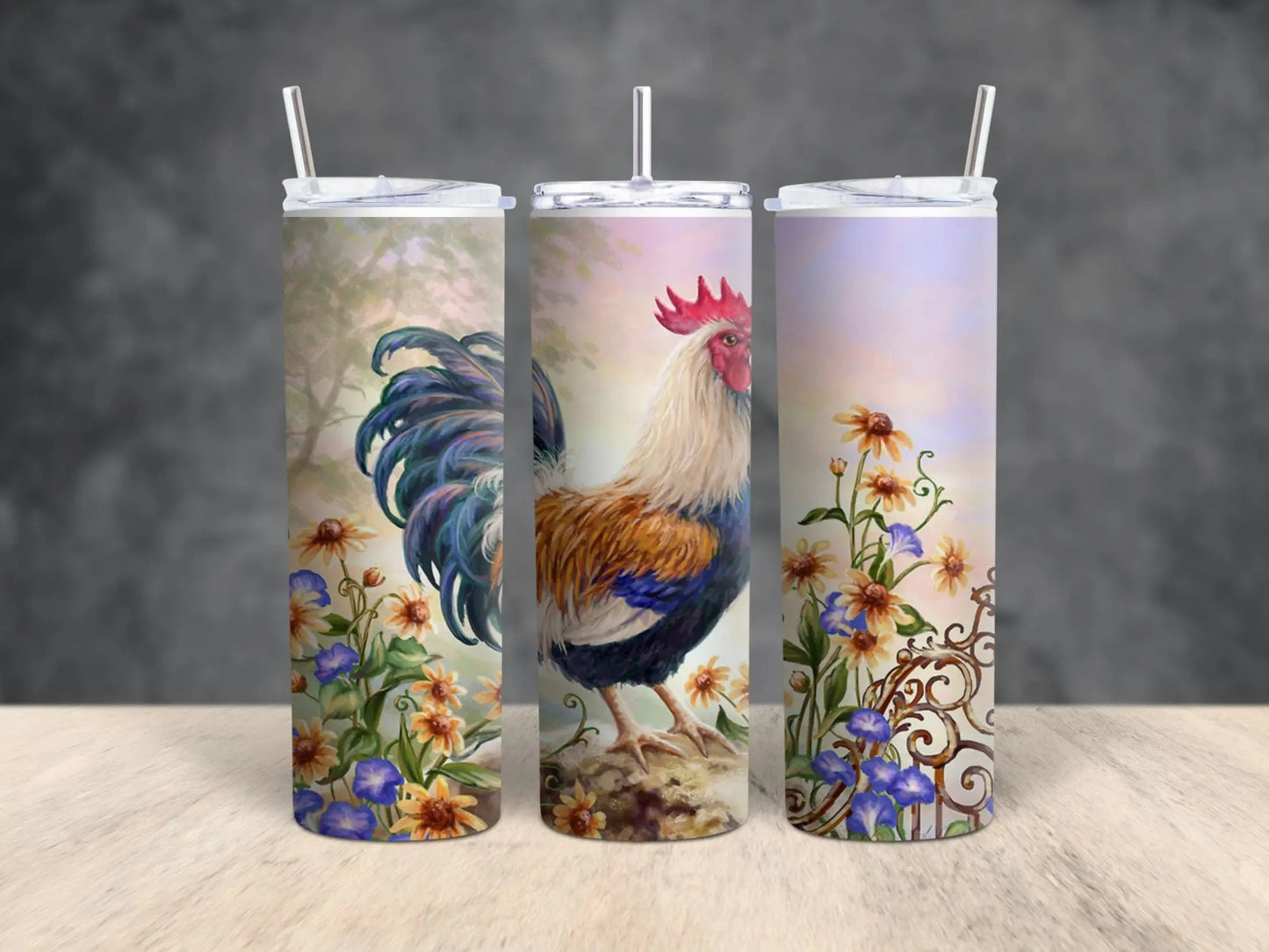 Sunflower Rooster 20 oz Tumbler