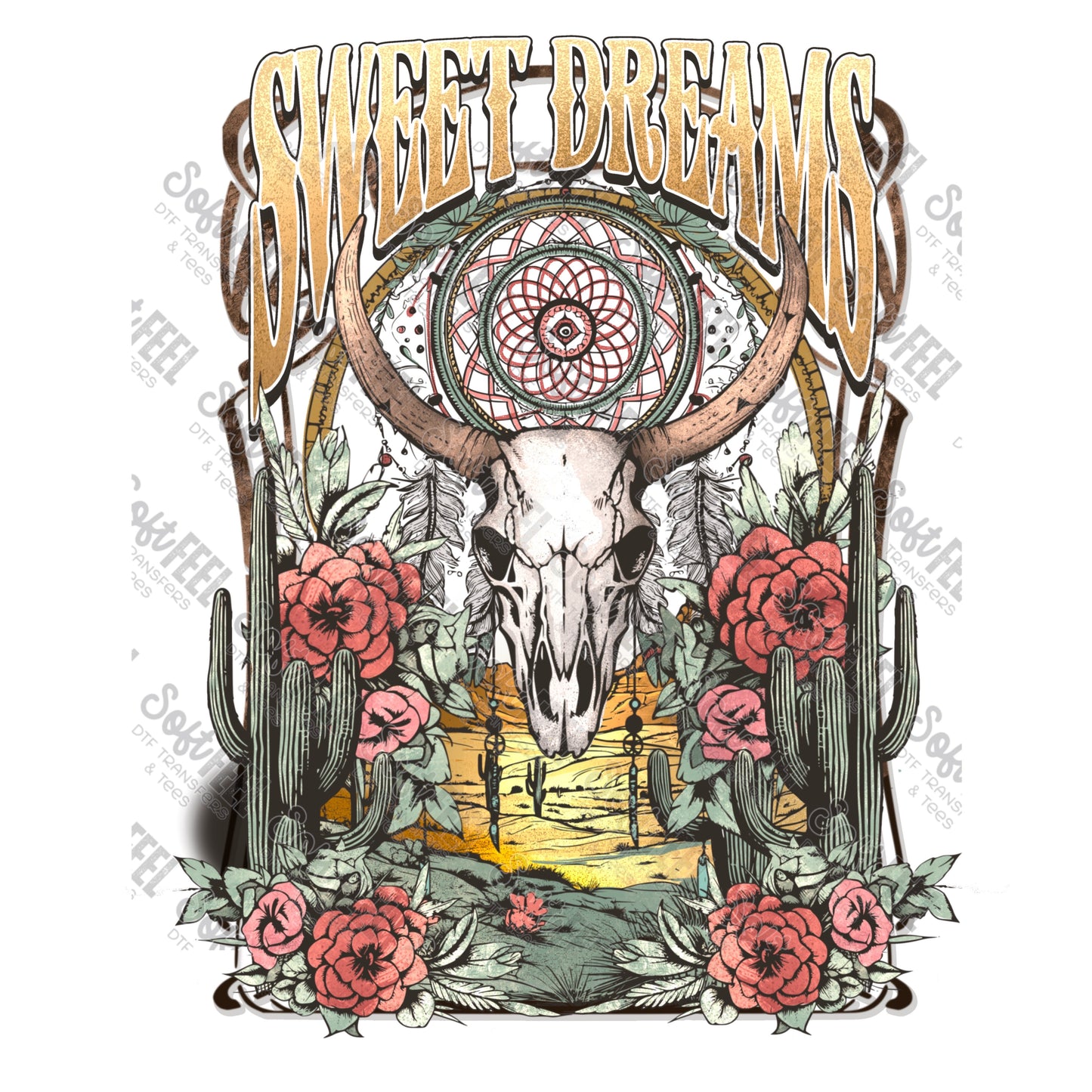 Sweet Dreams - Music / Western - Direct To Film Transfer / DTF - Heat Press Clothing Transfer