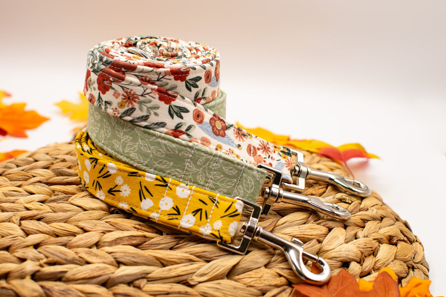 Earthy Floral Dog Leash