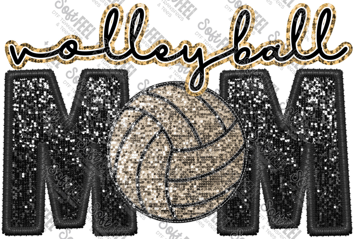 Volleyball Mom - Women's / Sports - Direct To Film Transfer / DTF - Heat Press Clothing Transfer