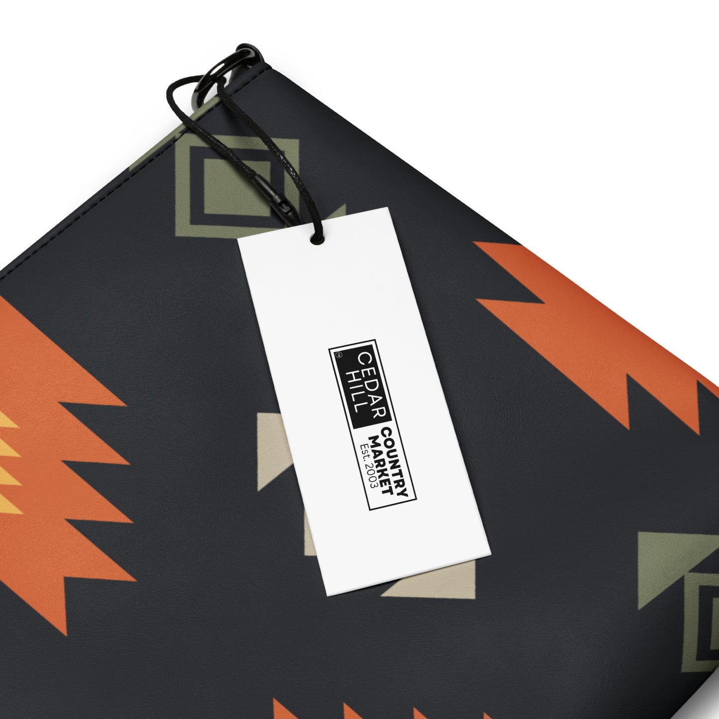 Black Aztec Crossbody bag with Adjustable Strap