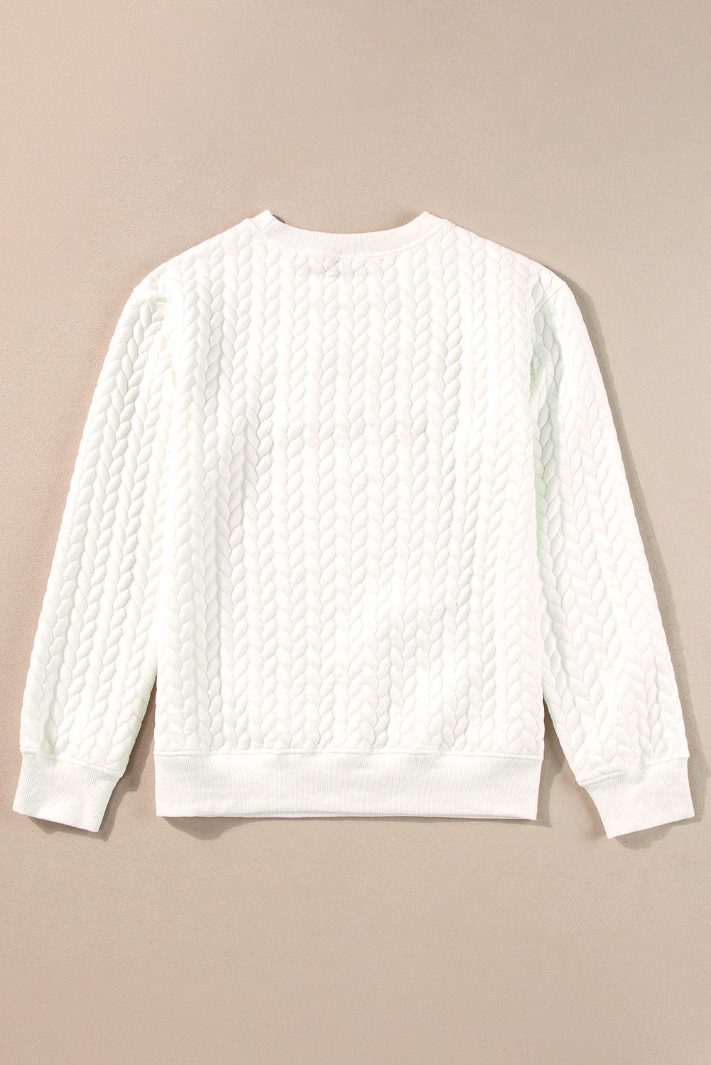 Christmas Merry And Bright Cable Knit Pullover Sweatshirt