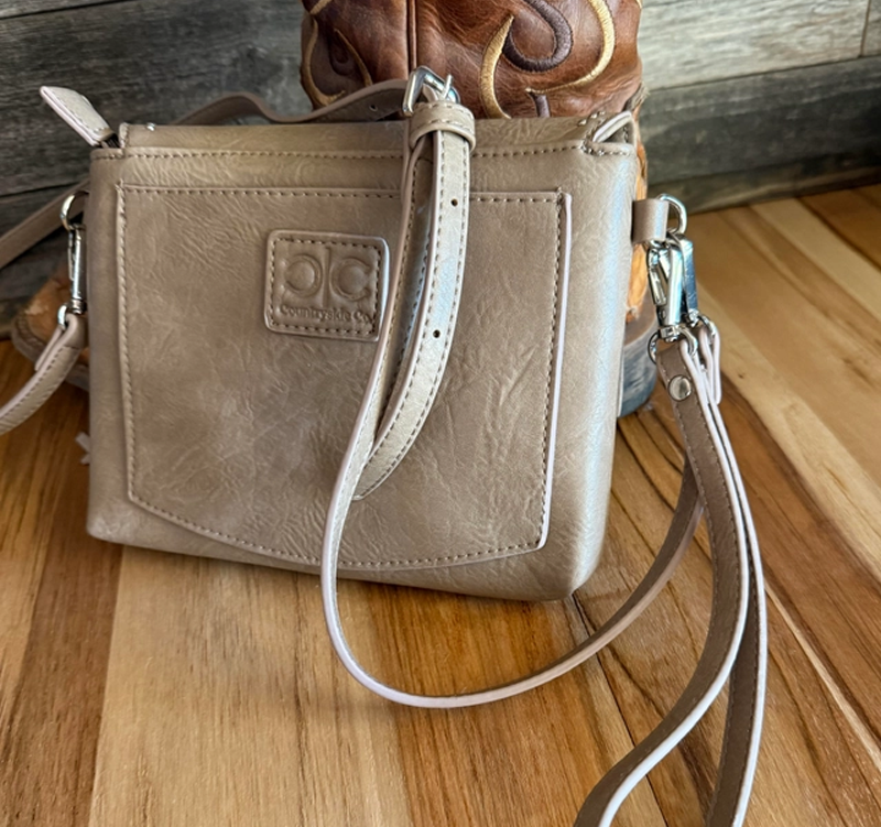 Genuine Leather Fringe Crossbody with Silver and Turquoise Concho Handbag