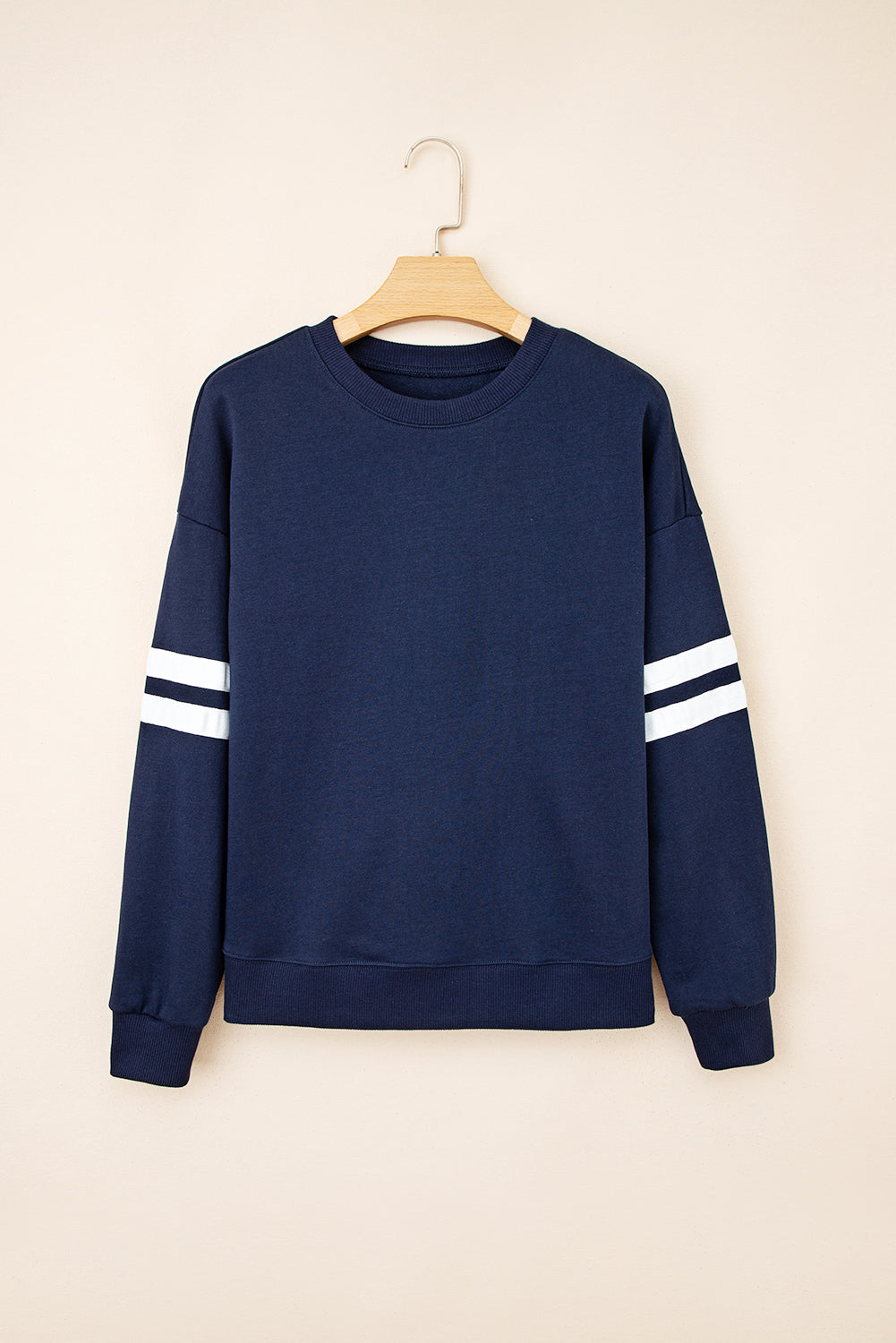 Varsity Stripe Drop Shoulder Sweatshirt