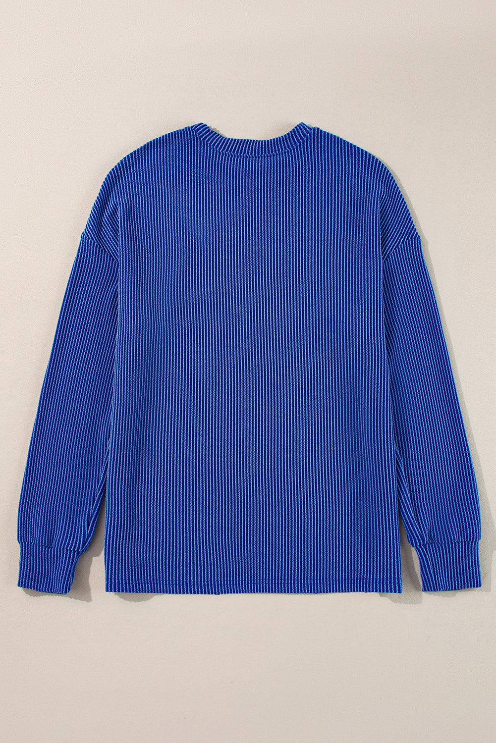 GAME DAY Textured Long Sleeve Crewneck Top ( This is. Drop ship and NOT available for pick up )