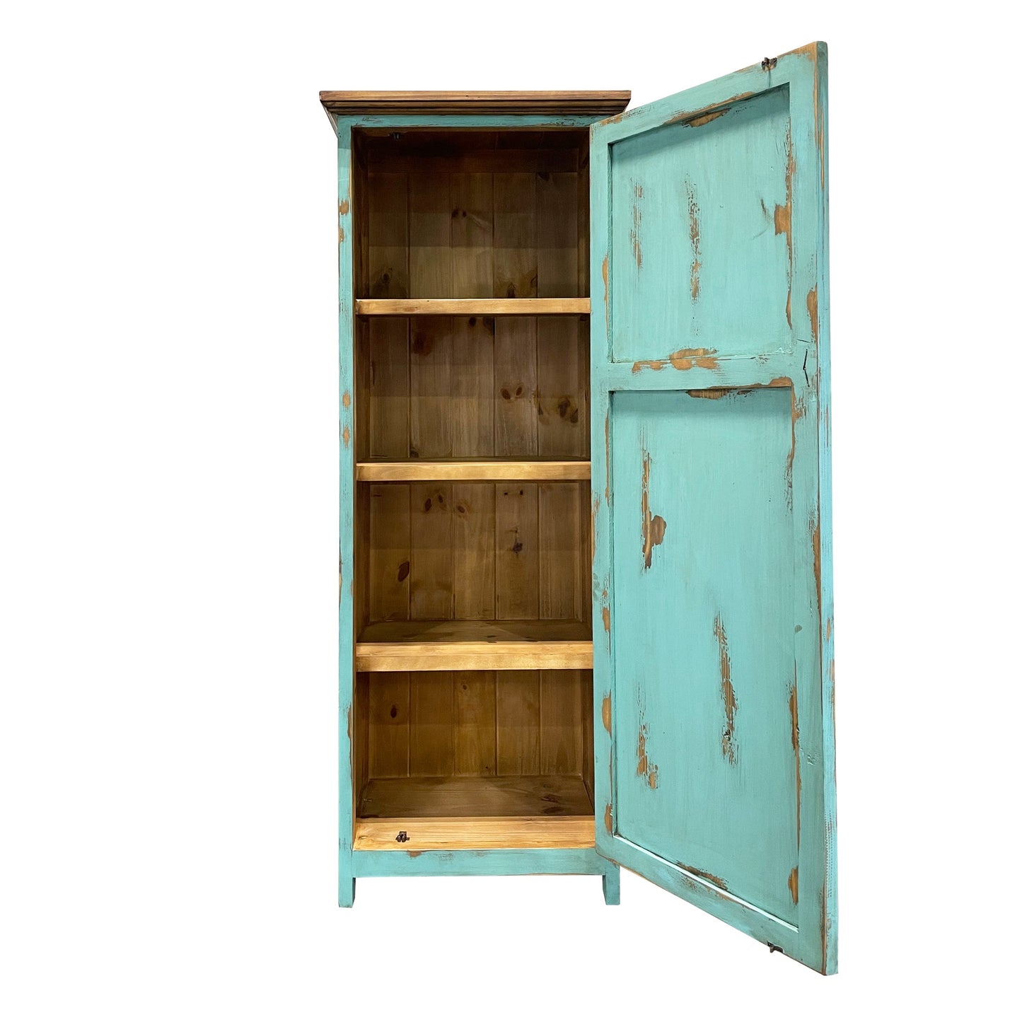 Large Rustic Cabinet for storage in Oldie Turquoise