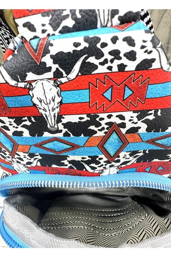 Cow Print Crossbody Sling Bag with Adjustable Strap