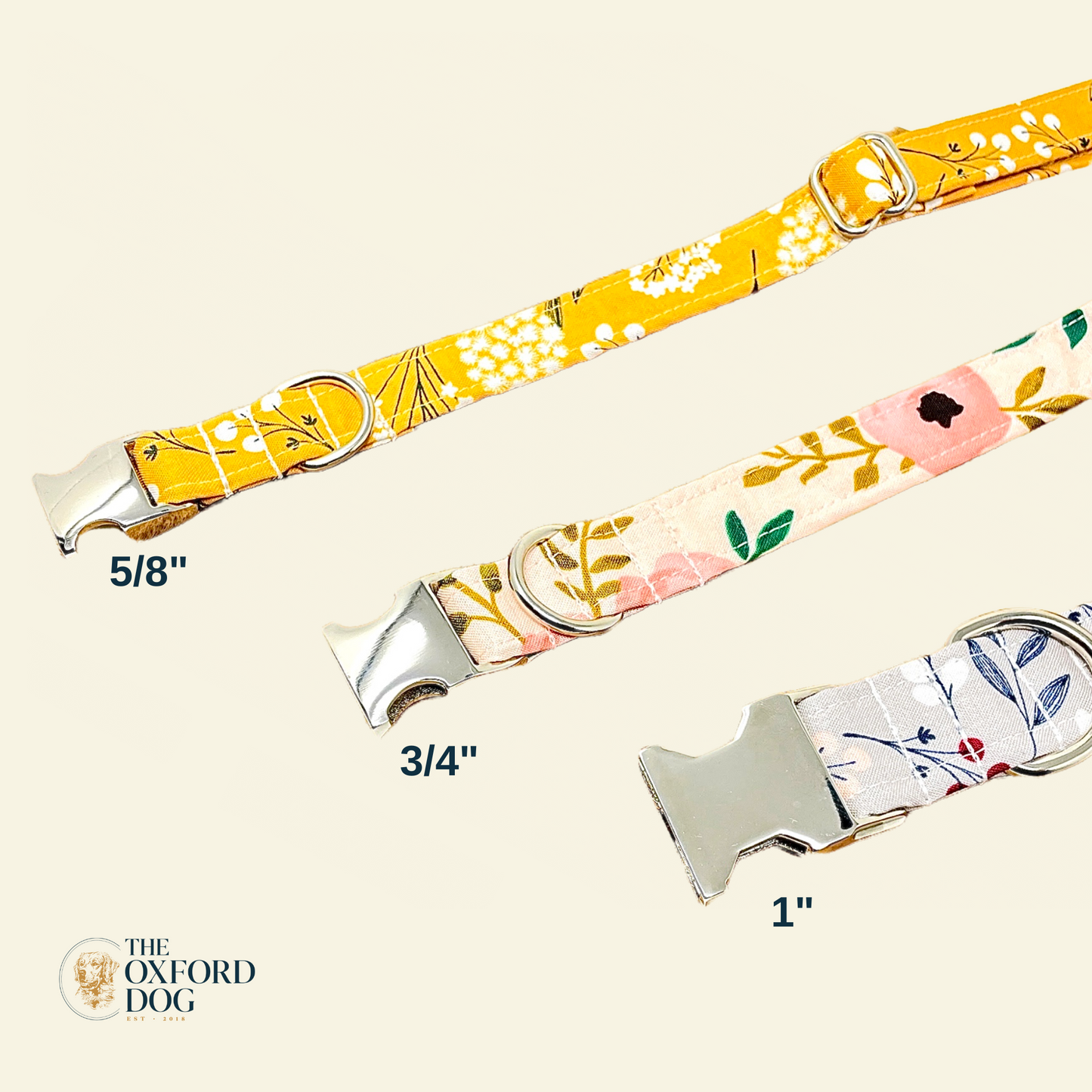 Mustard Floral Dog Collar
