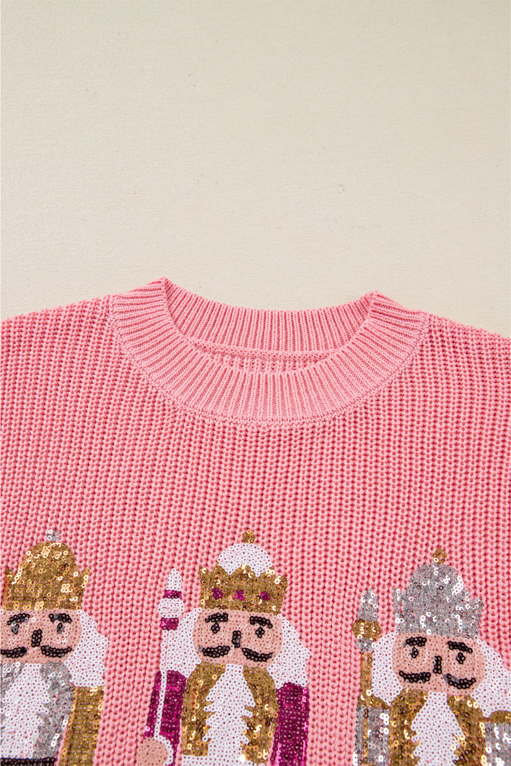 Nutcracker Sequin Short Sleeve Sweater
