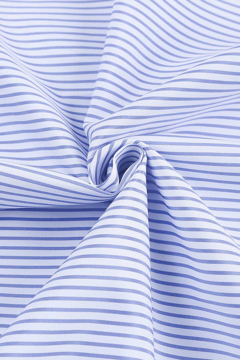 Stripe Smocked Button-Up Shirt