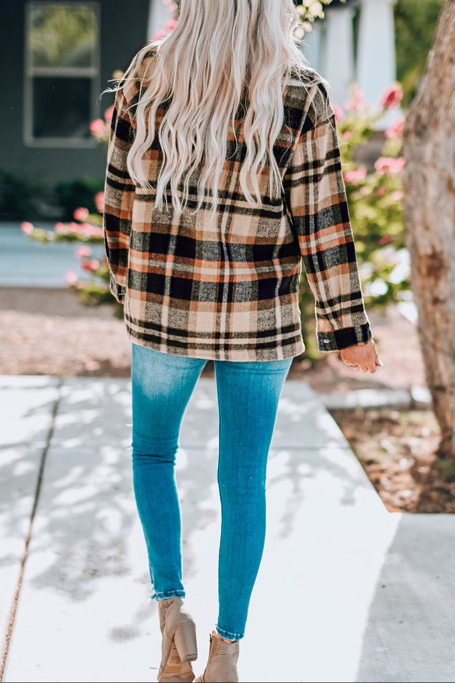 Plaid Chest Pocket Buttoned Shacket