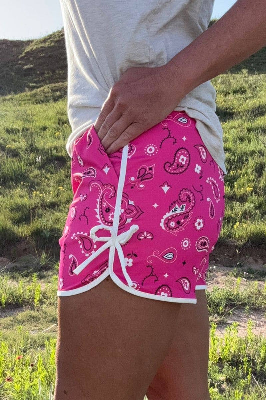 Bandana Babe Hot Pink Shorts