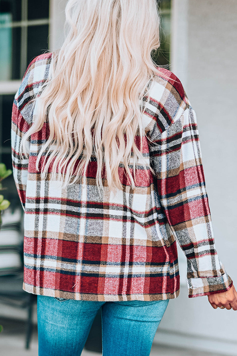 Plaid Chest Pocket Buttoned Shacket