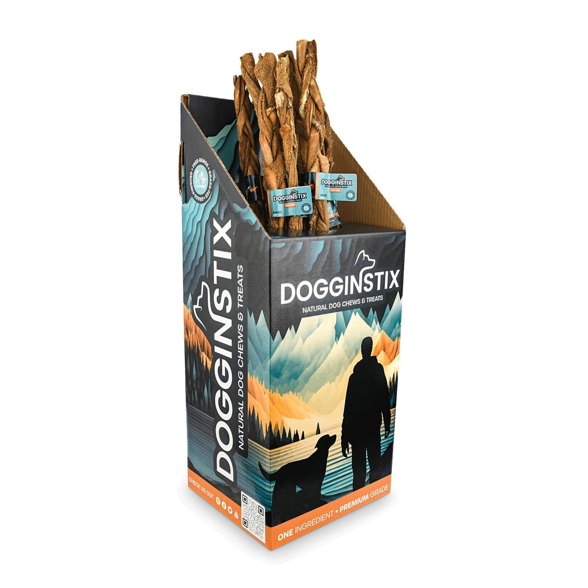 Dogginstix Braided Beef Tripe Natural Dog Chew – Digestible, Nutrient Rich, Omega 3
