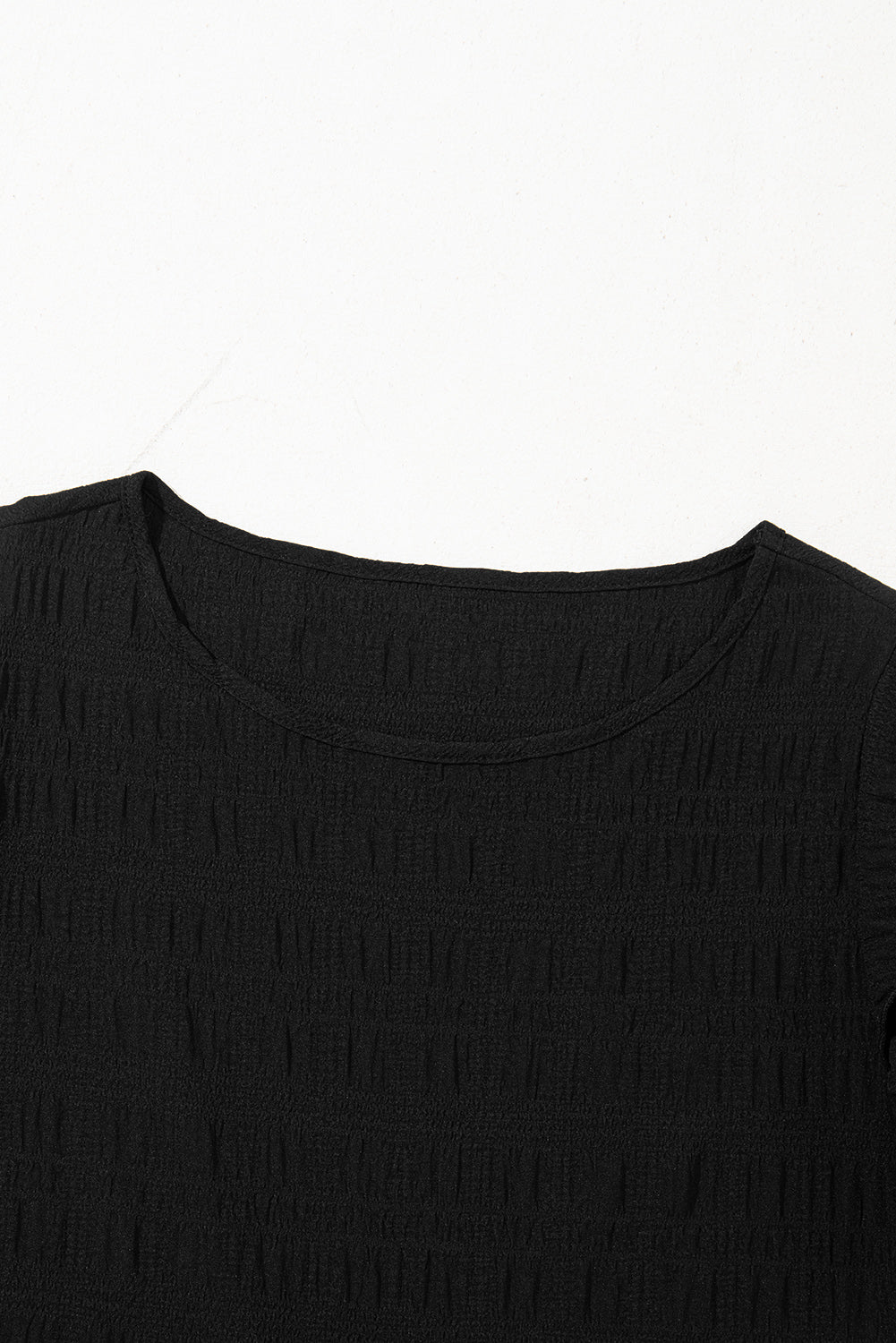 Textured Ruffle Sleeve Top