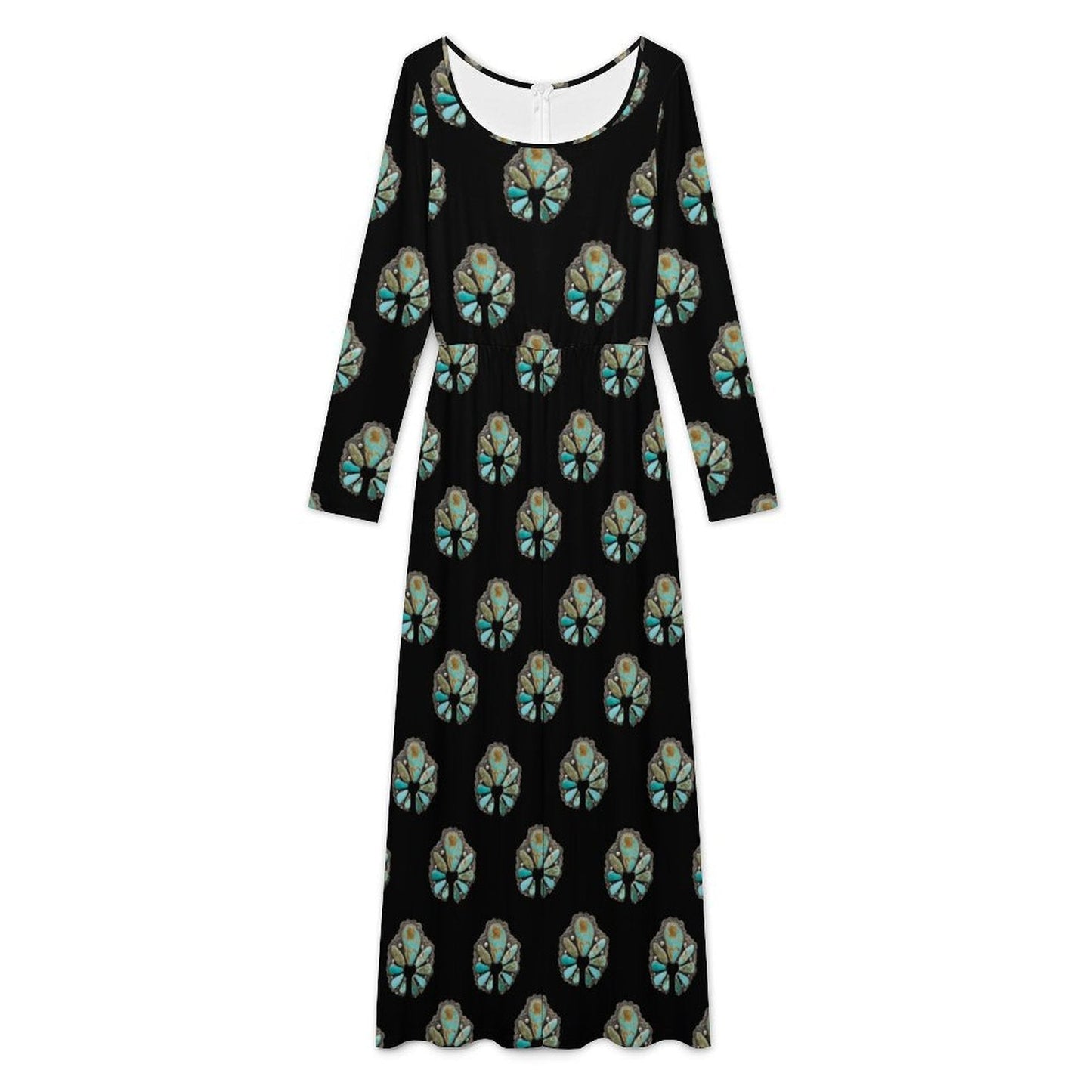 Turquoise Naja Long Sleeve Jumpsuit