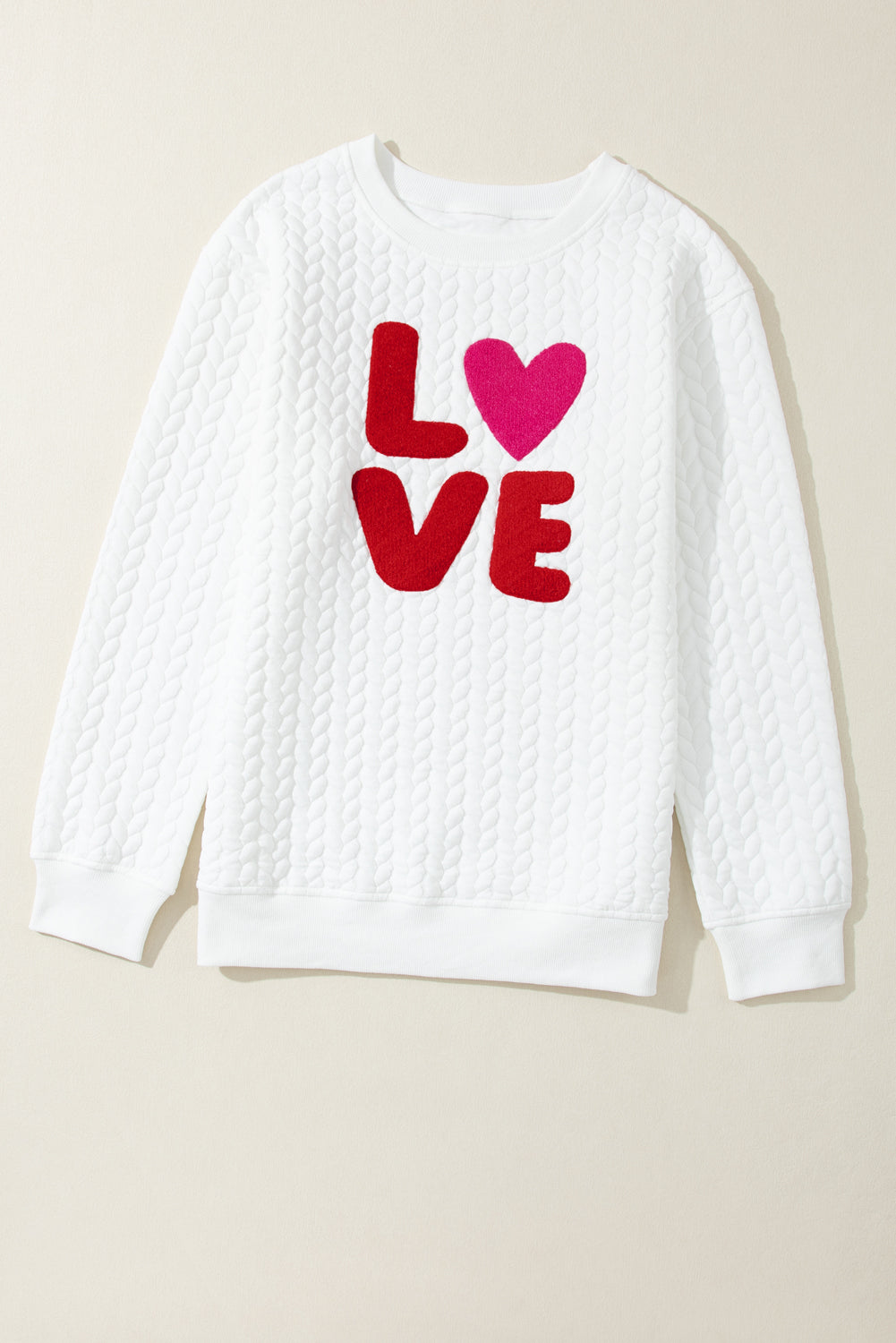 Christmas Merry And Bright Cable Knit Pullover Sweatshirt
