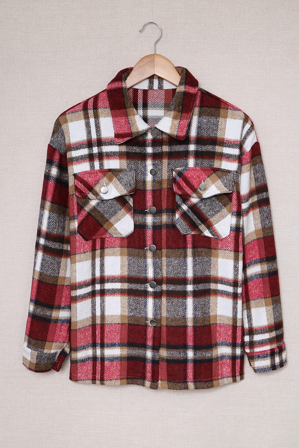 Plaid Chest Pocket Buttoned Shacket