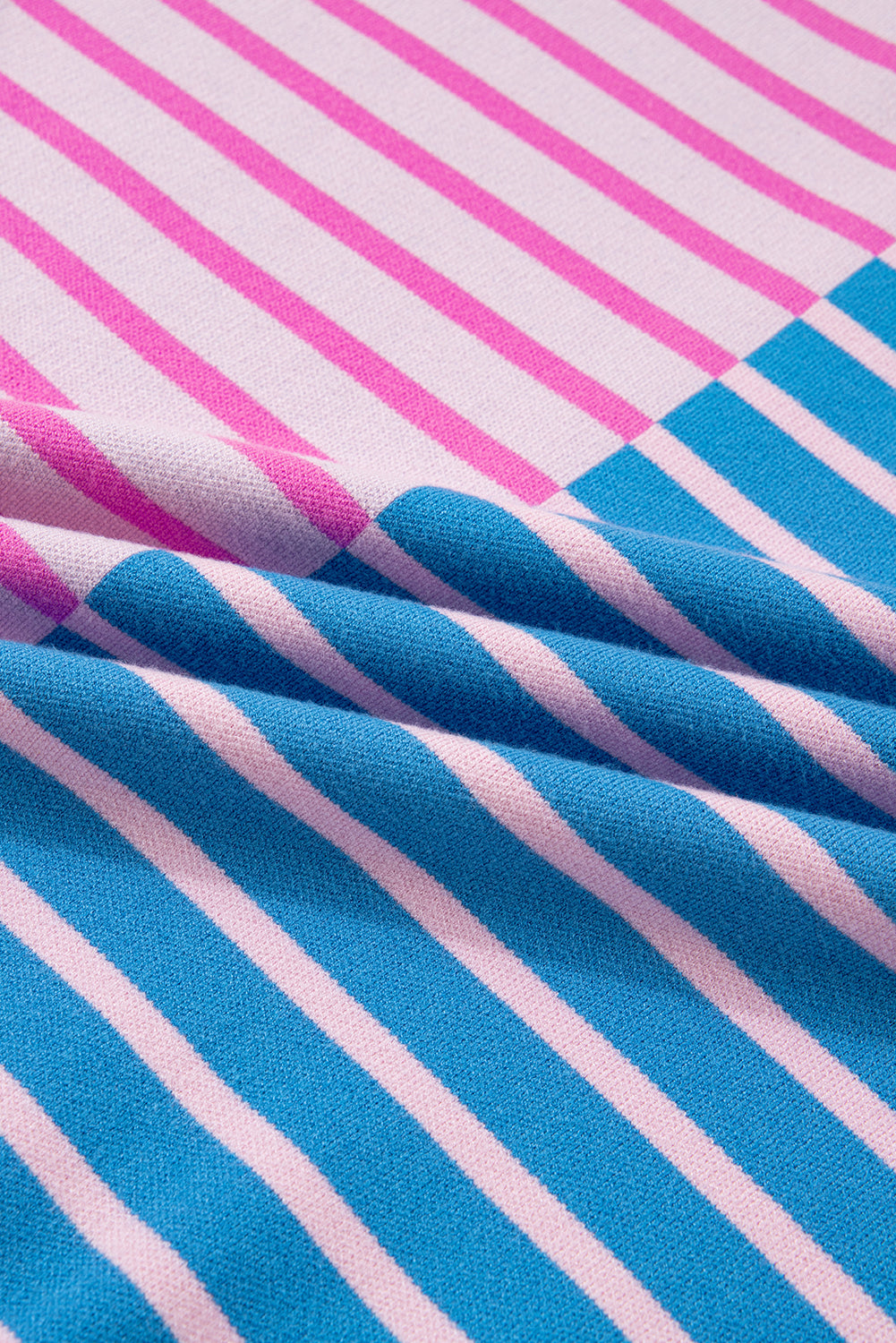 Plus Size Stripe Colorblock Half Zip Sweater