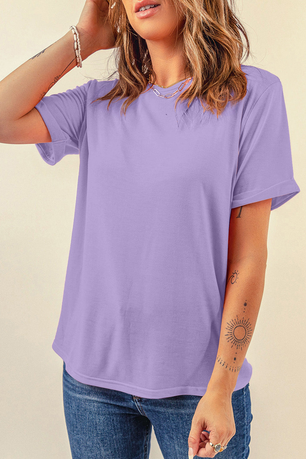 Plain Crew Neck Tee