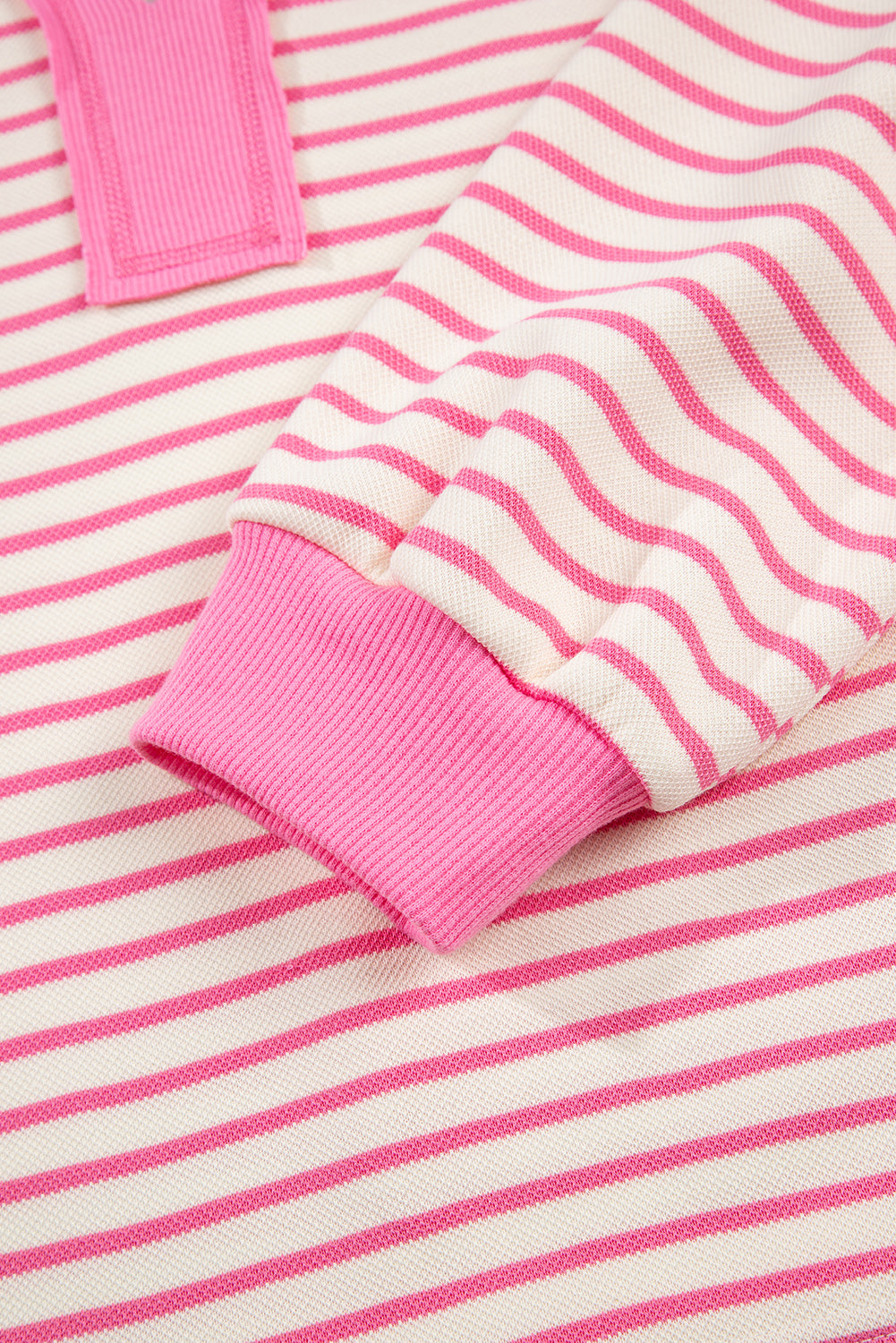 Stripe Collared V-Neck Pullover and Skort Set