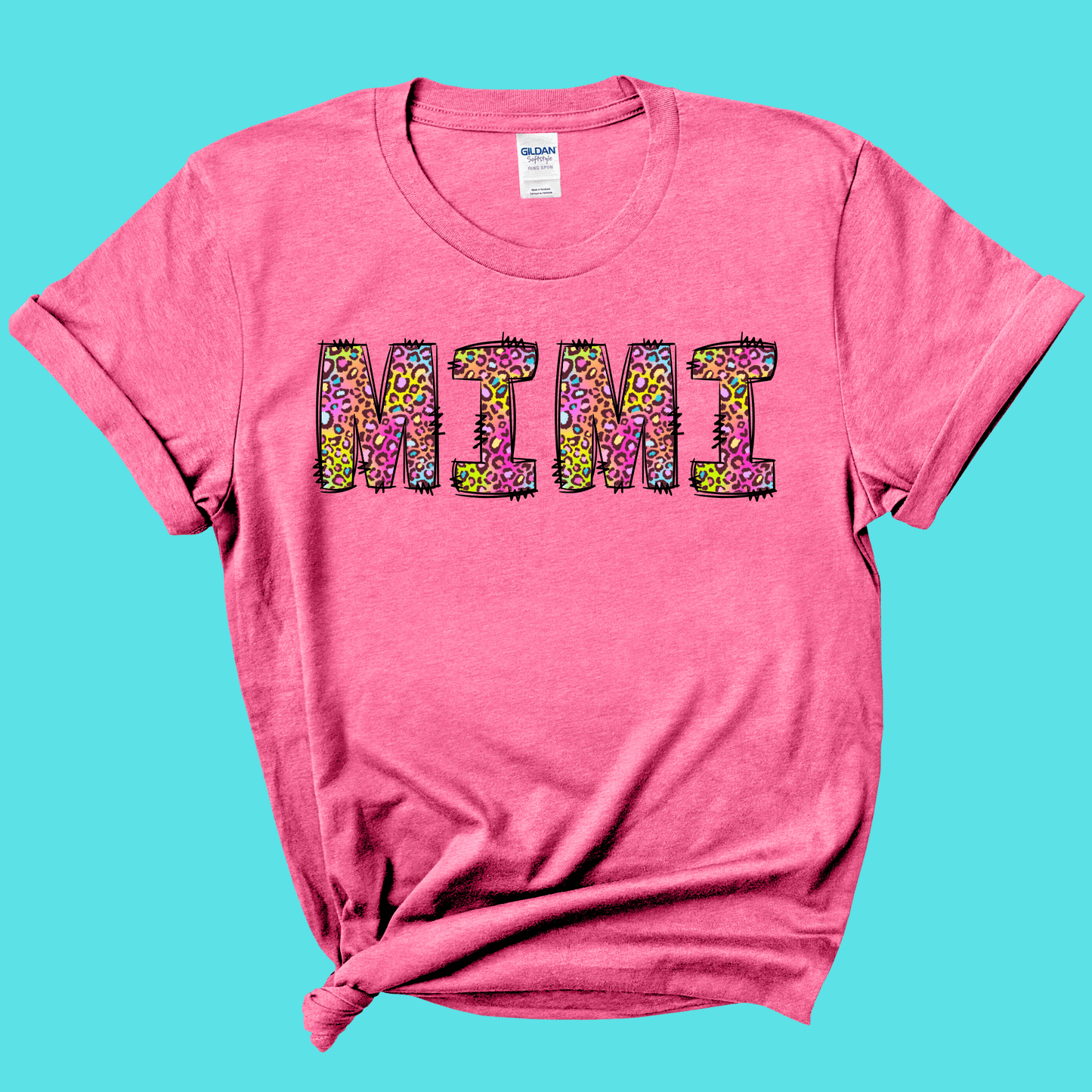 Mimi Rainbow Leopard Graphic Tee