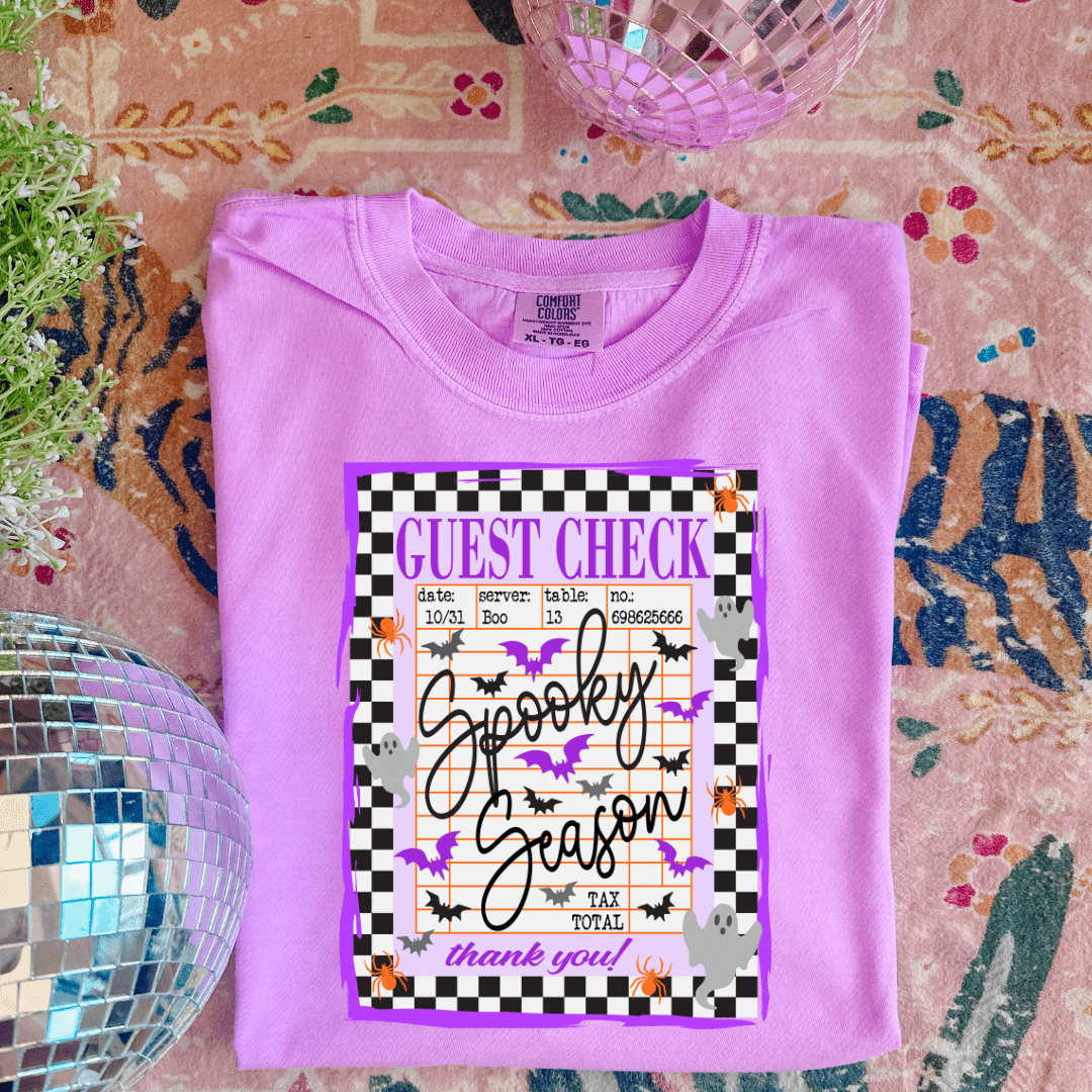 Spooky Guest Check Graphic Tee