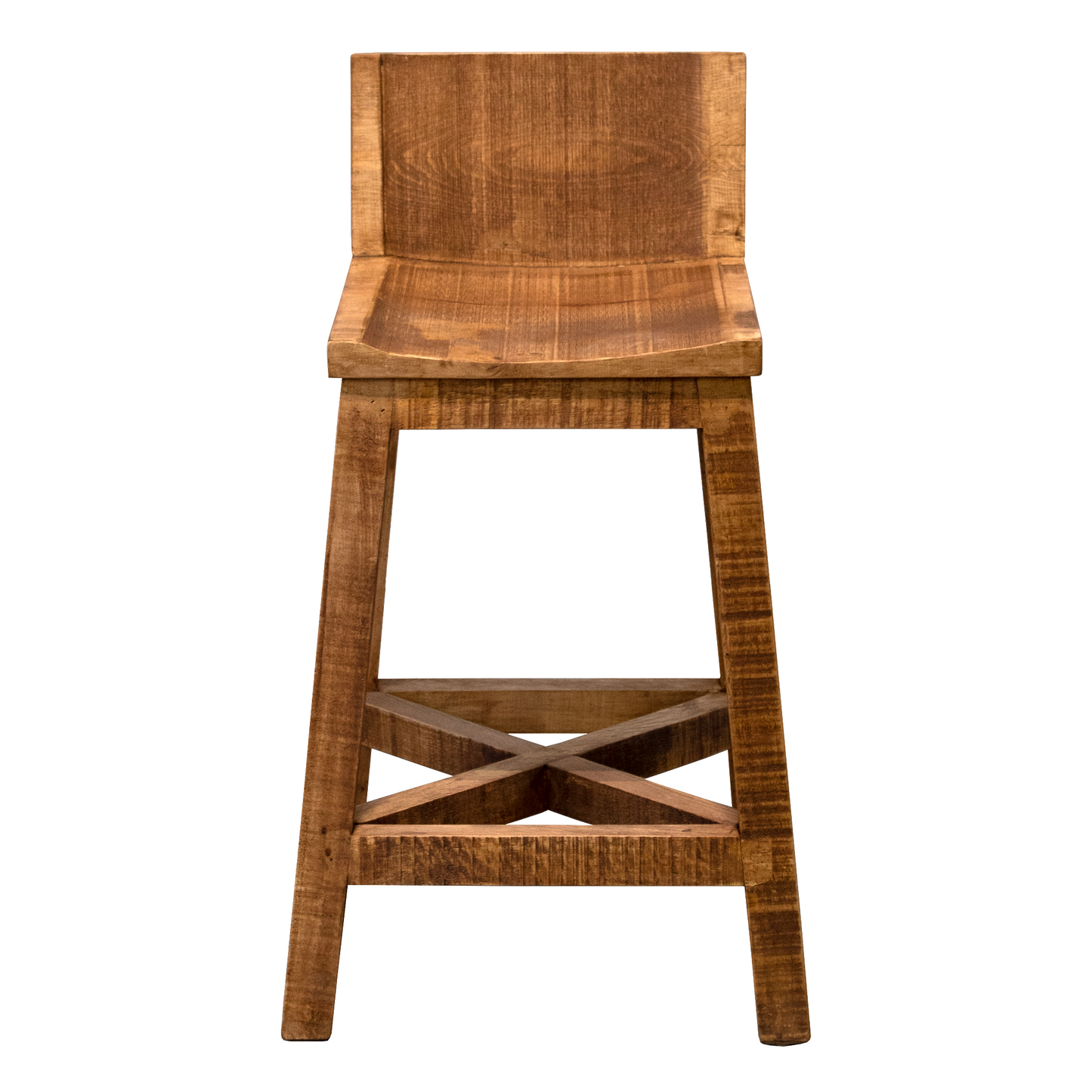 Cabana Console Rustic Bar stool in Medium Wax Finish