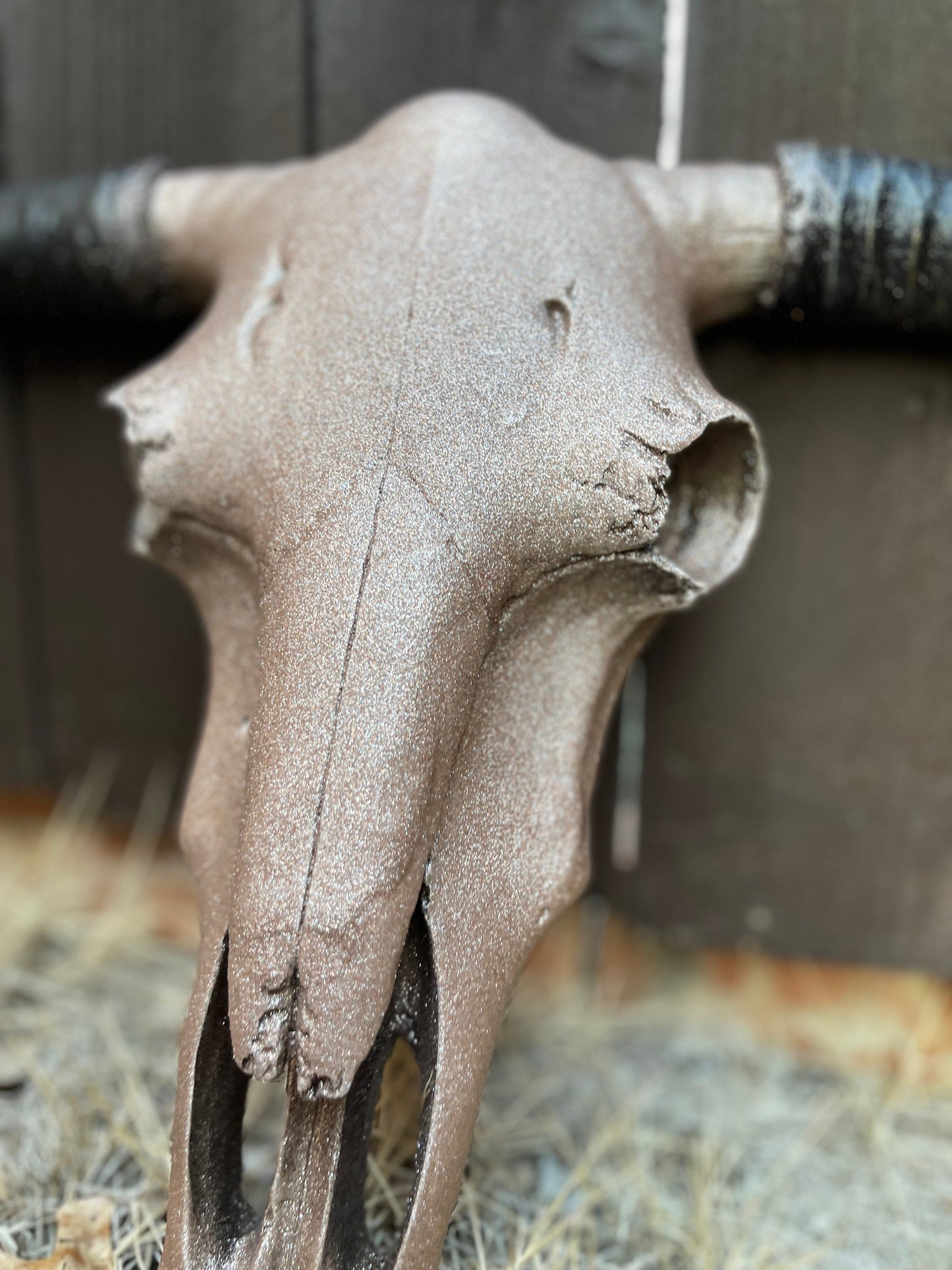 Dusty Rose Sparkle Cowskull