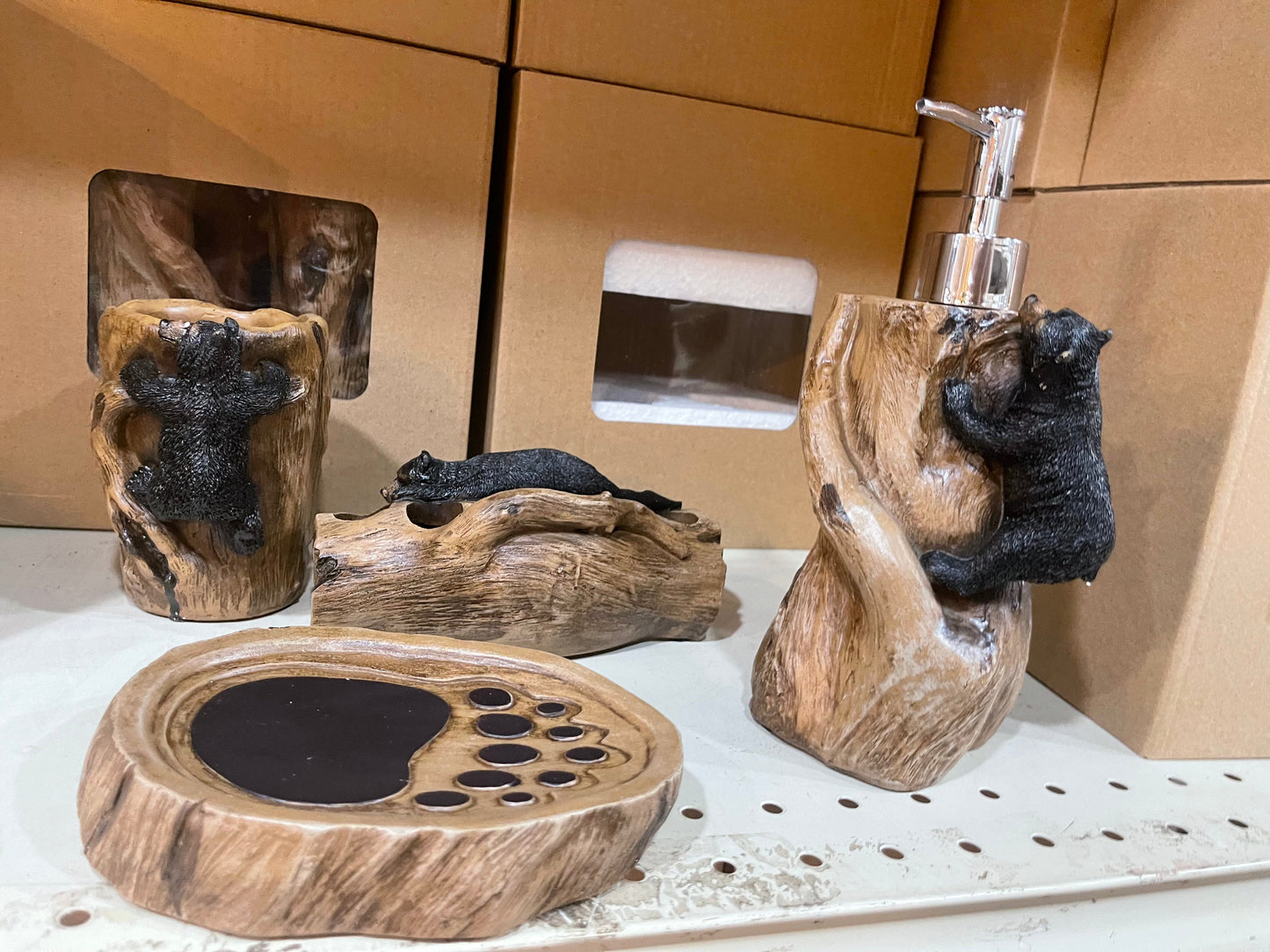 Black Bear 4 Piece Bathroom Set