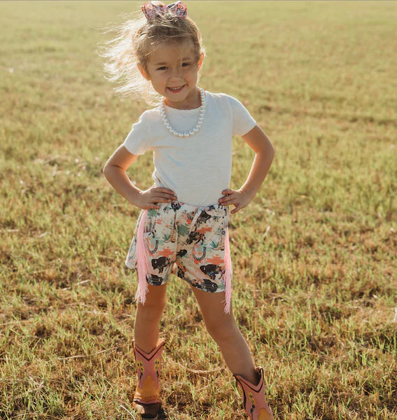 Shea Baby Wild Buffalo Fringe Shorts