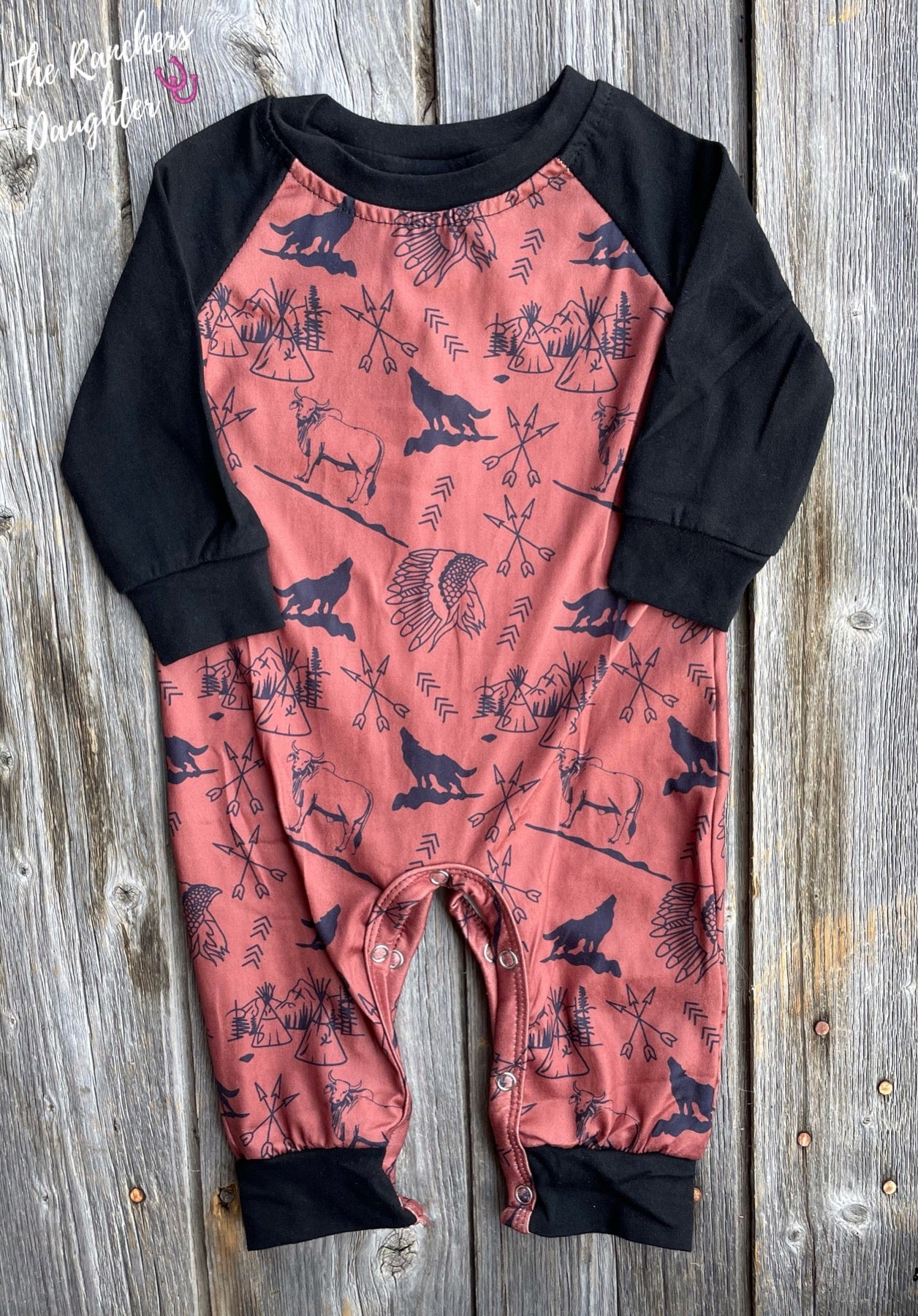 Shea Baby Rust Indian Romper