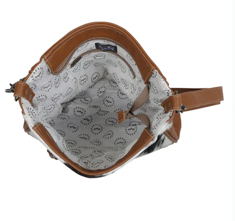 Hair on Hide Genetic Hand-Tooled Bag by Myra Bag