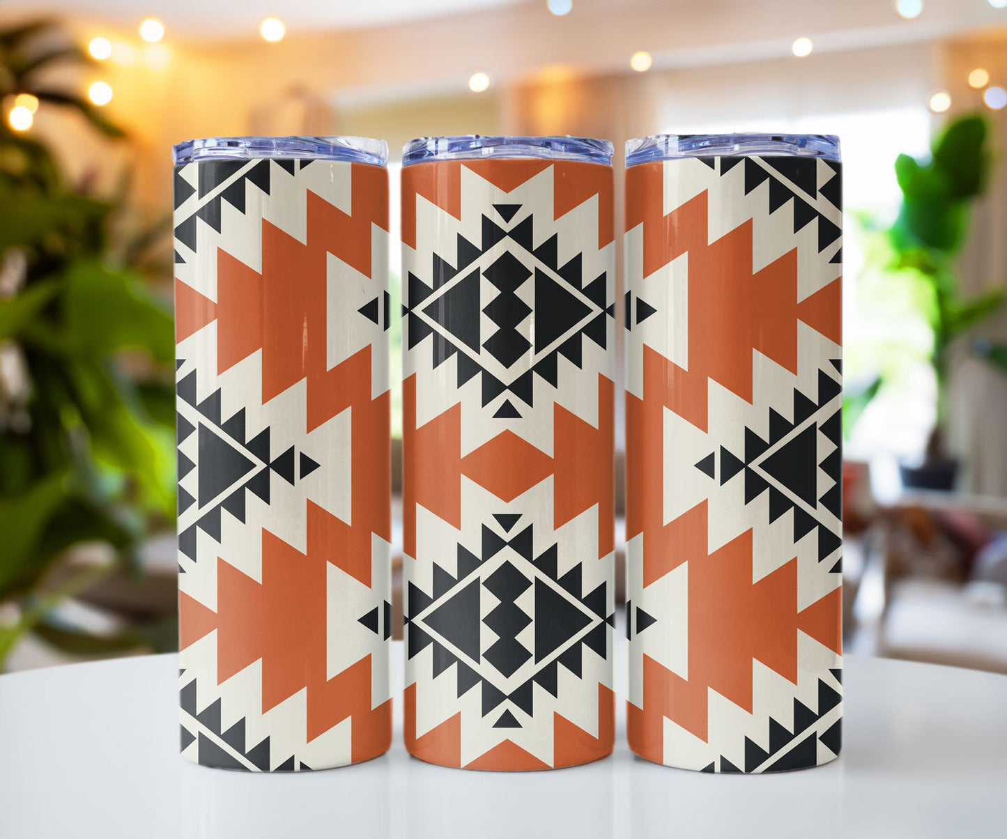 Western Aztec Stainless Steel Tumblers 20 oz Skinny