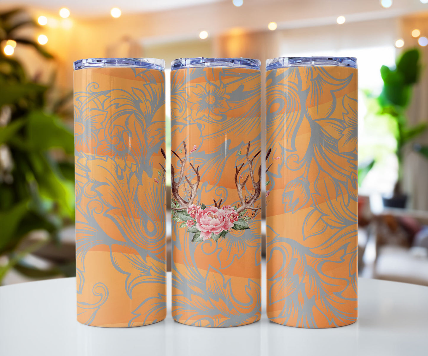Western Aztec Stainless Steel Tumblers 20 oz Skinny