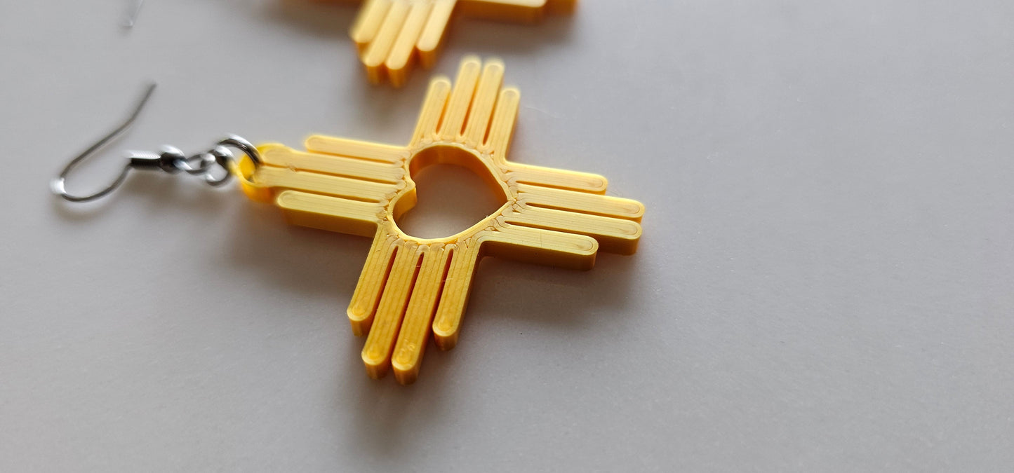 3D Print New Mexico Zia Earrings Made in America