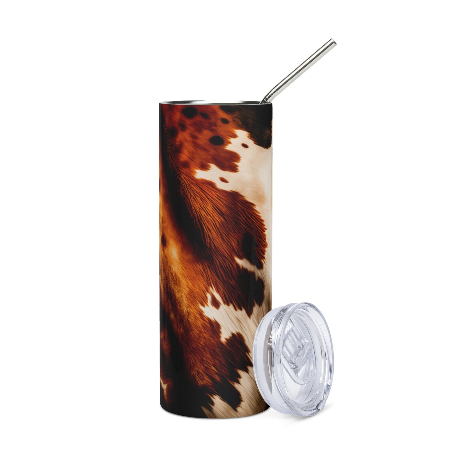 Cow Hide 3 D Print Stainless steel tumbler