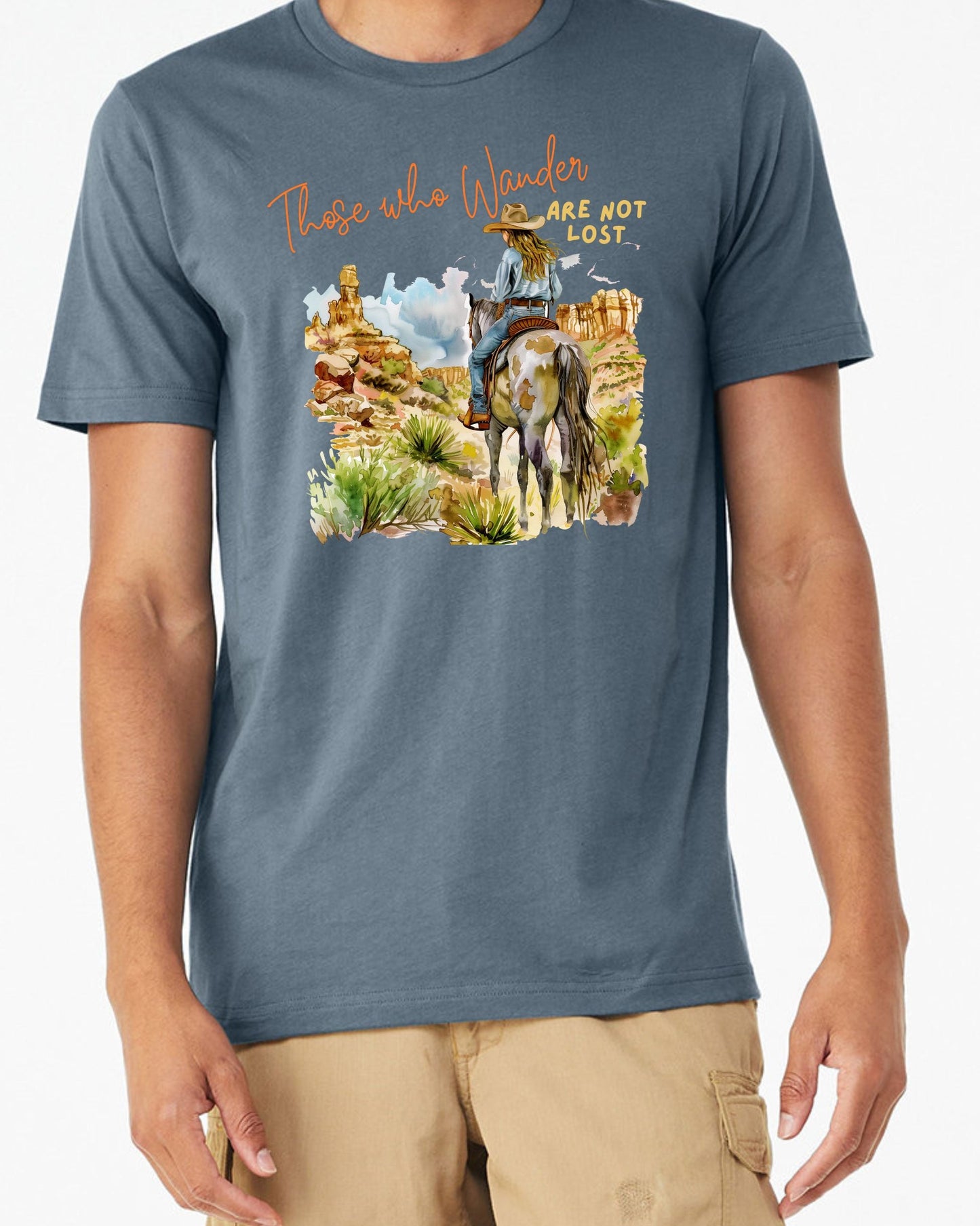 Everyone that Wanders is Not Loss Graphic Unisex T-shirt - Slate